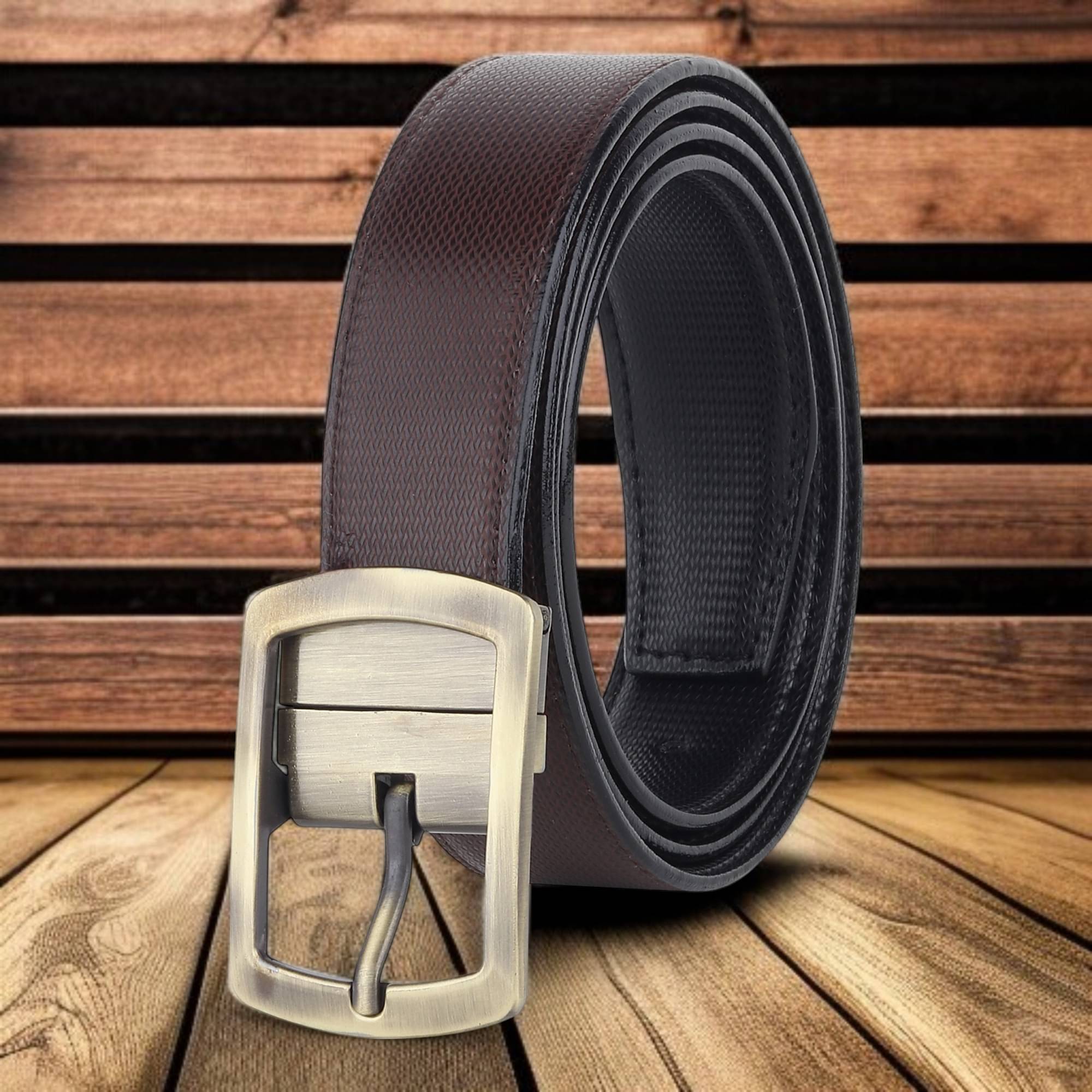 WARCKS - Brown PU Men's Reversible Belt ( Pack of 1 ) WARCKS - Brown PU Men's Reversible Belt ( Pack of 1 )
