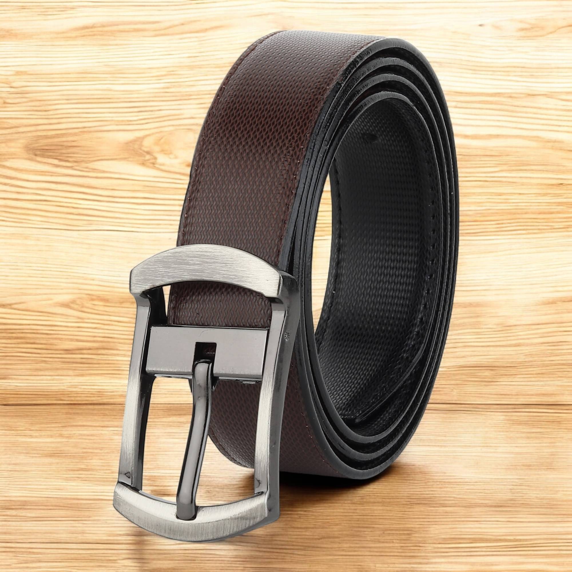     			WARCKS - Brown PU Men's Reversible Belt ( Pack of 1 )