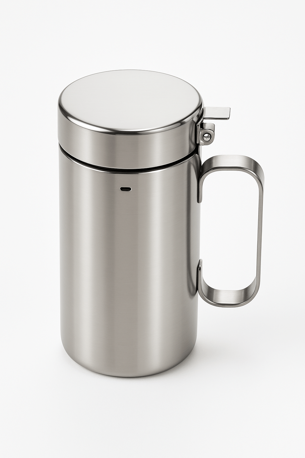 ATROCK Oil Dispenser 1Litre Steel Silver Oil Container ( Set of 1 )