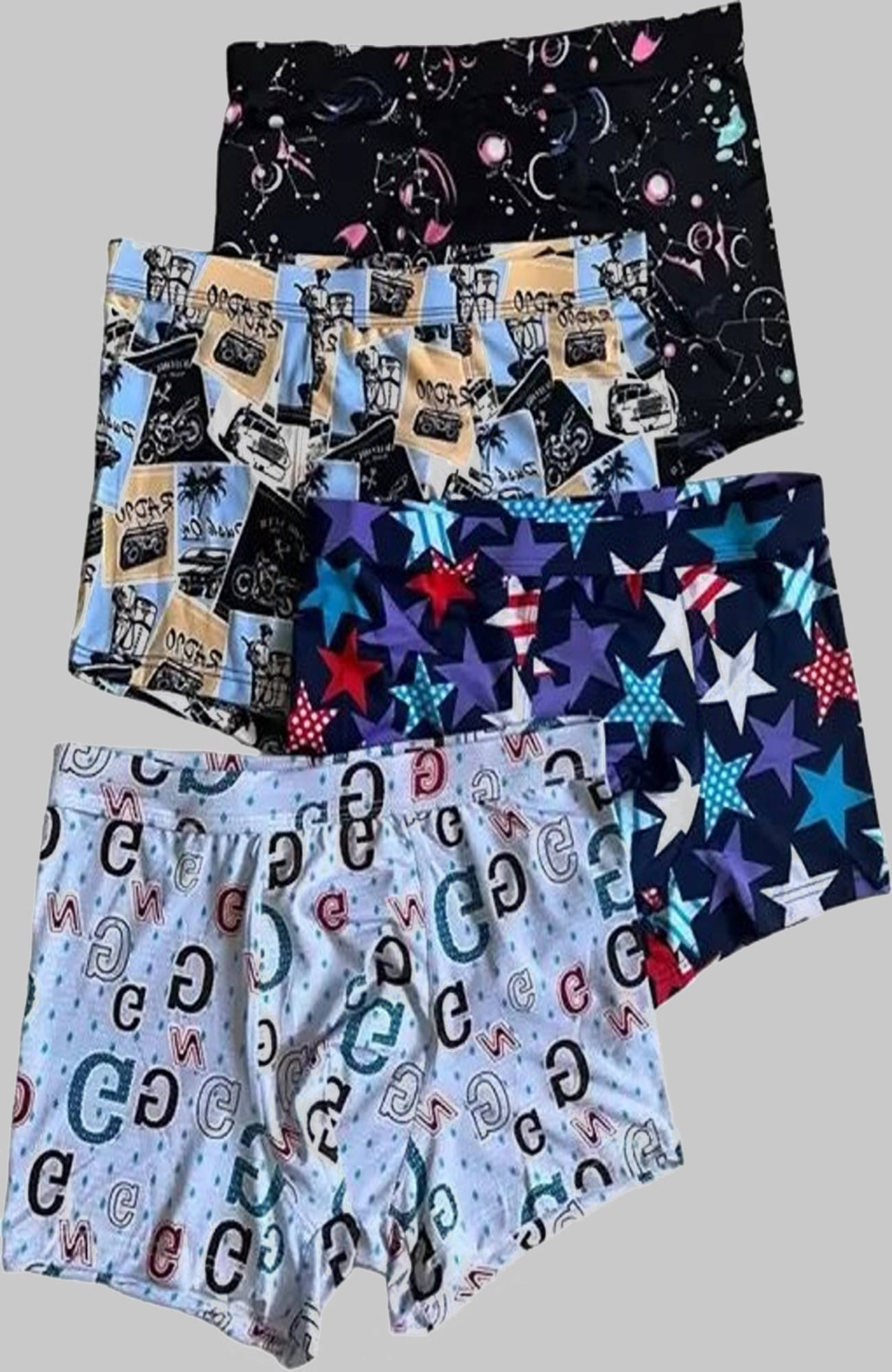     			Cavenders Pack of 4 Cotton Blend Briefs For Men's ( Multicolor3 )