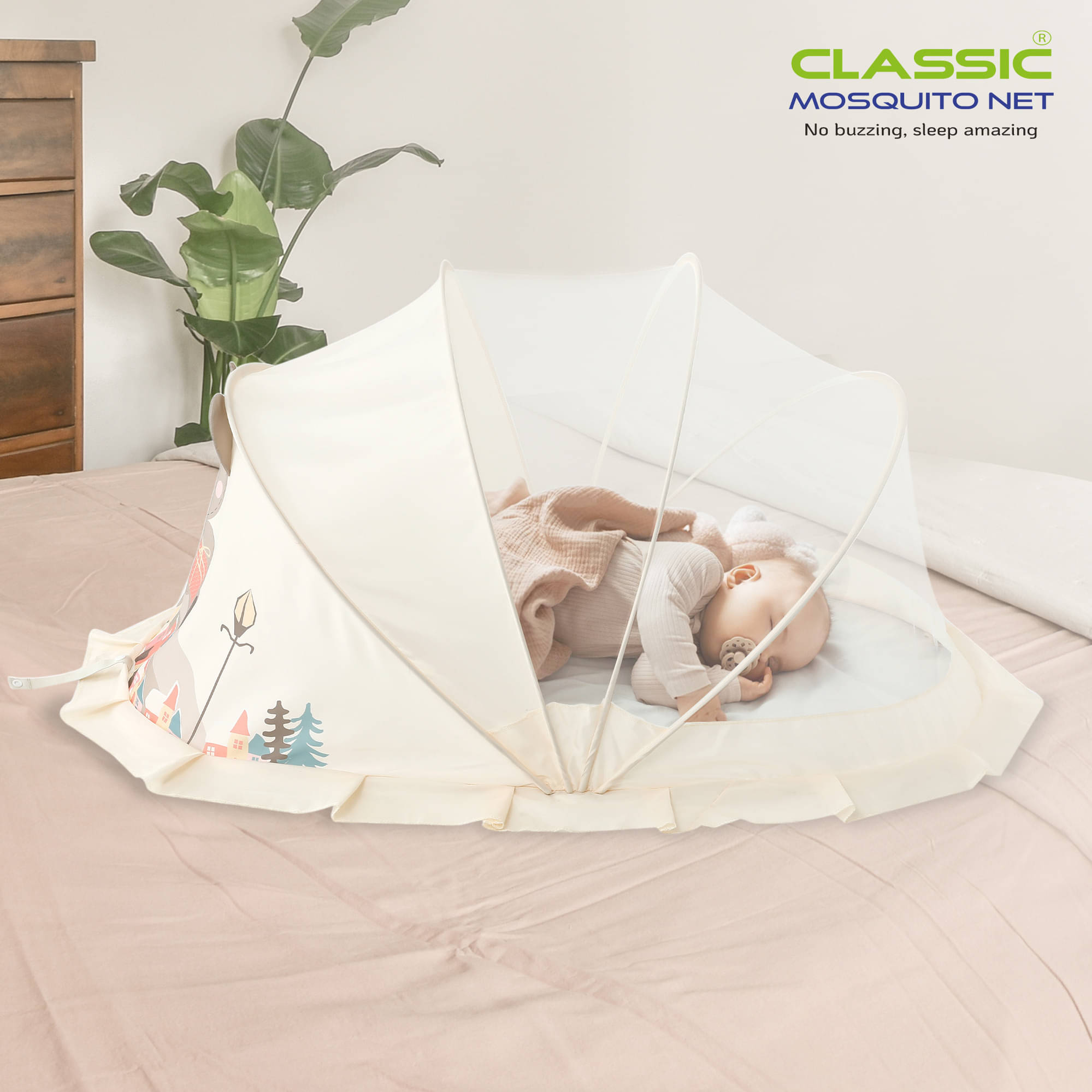 Classic Mosquito Net Cream Polyester Tent Baby Mosquito Net ( Pack of 1 ) Classic Mosquito Net Cream Polyester Tent Baby Mosquito Net ( Pack of 1 )