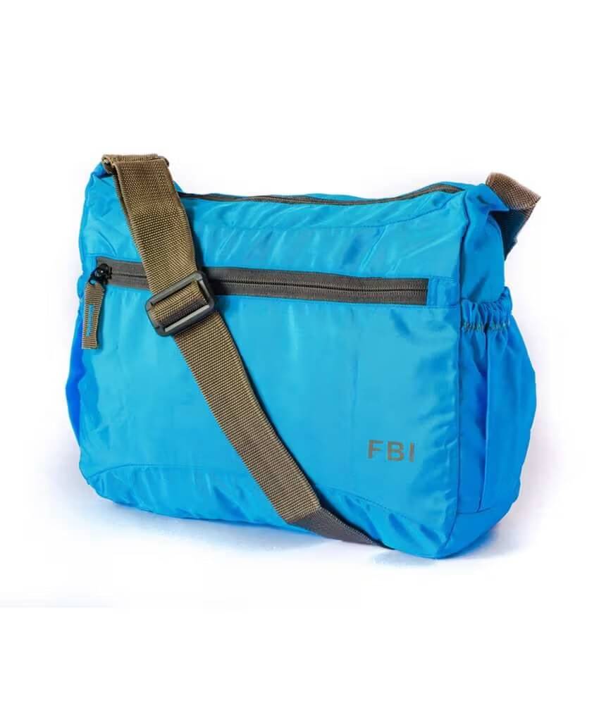     			FBI Light Blue Solid Messenger Bag