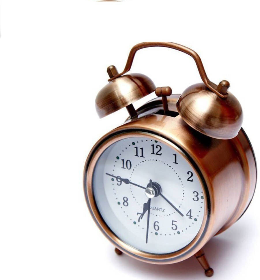     			FIVANIO Analog Metal Circular Table Clock - Pack of 1