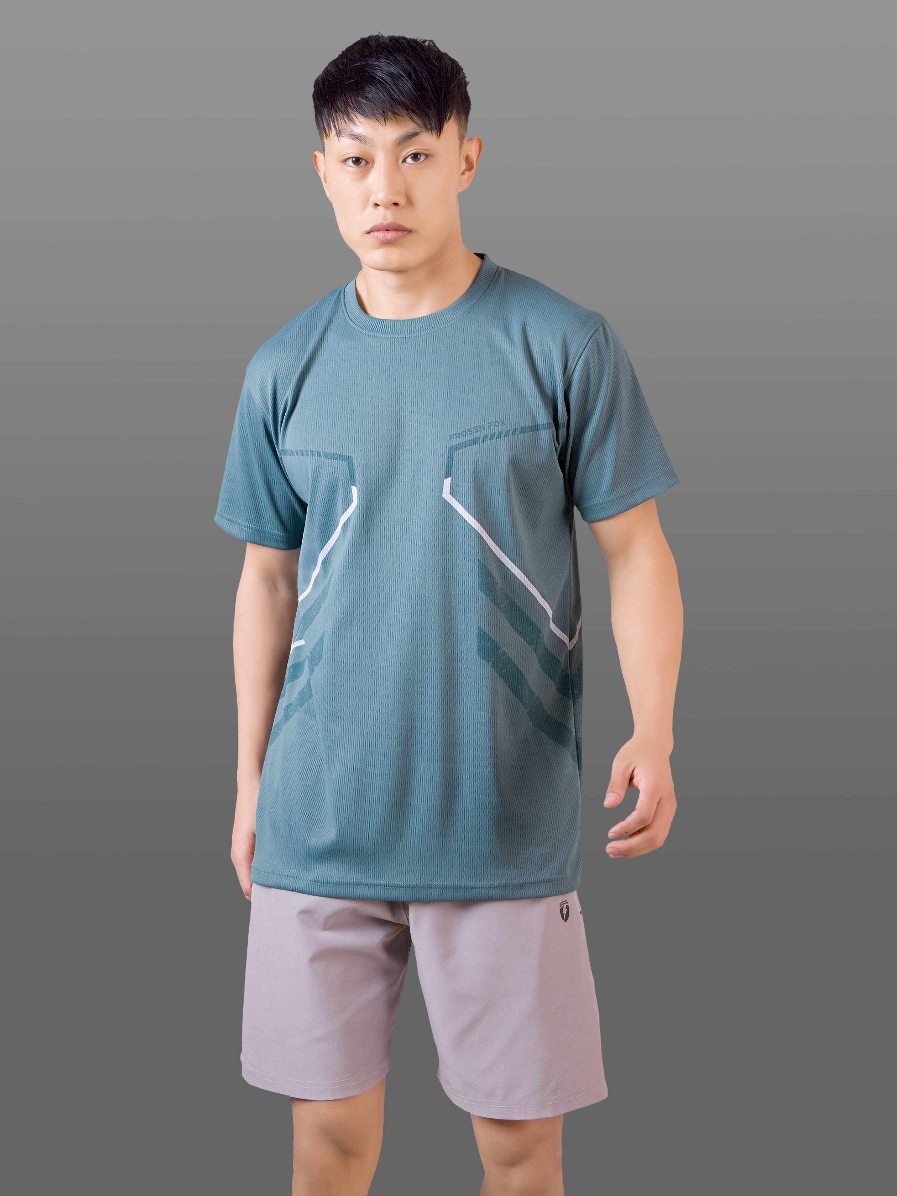     			FROSEN FOX Men Polyester Regular Fit Printed T-Shirt ( Green )