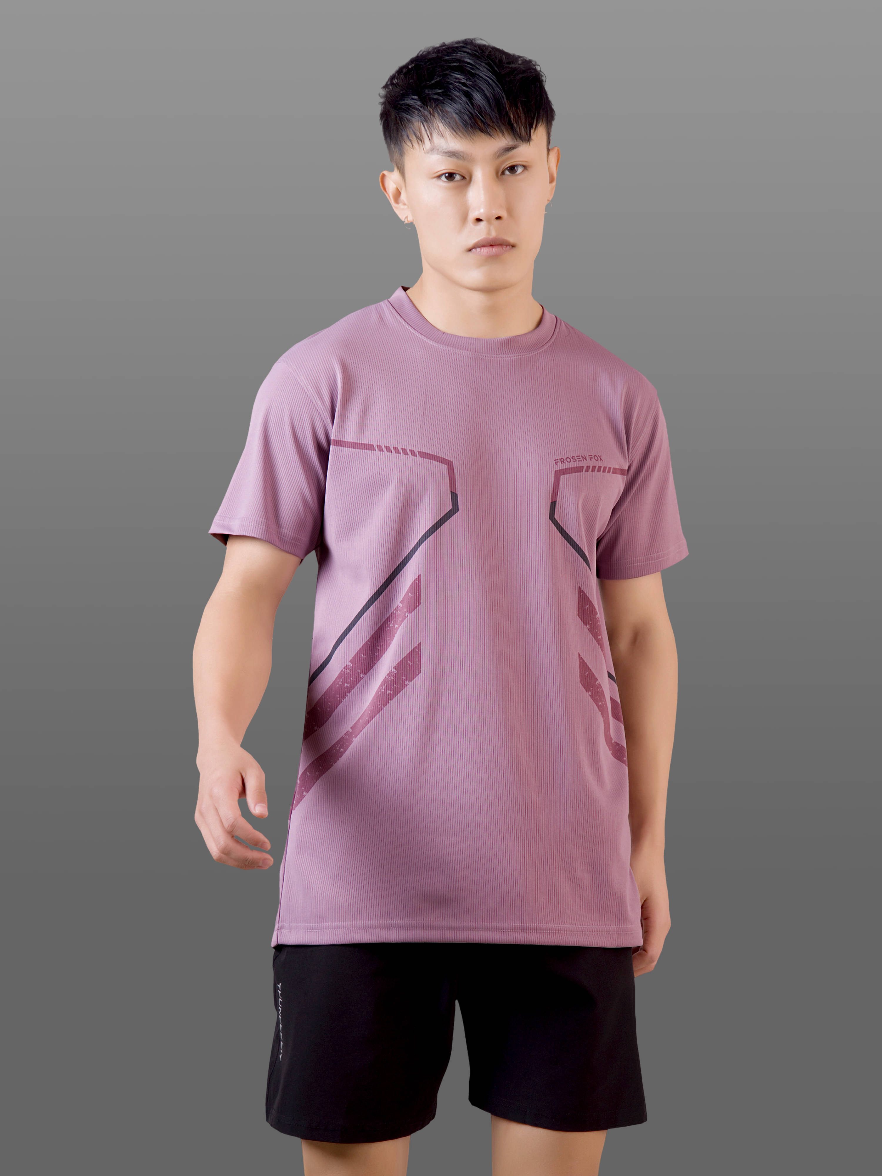     			FROSEN FOX Men Polyester Regular Fit Printed T-Shirt ( Purple )