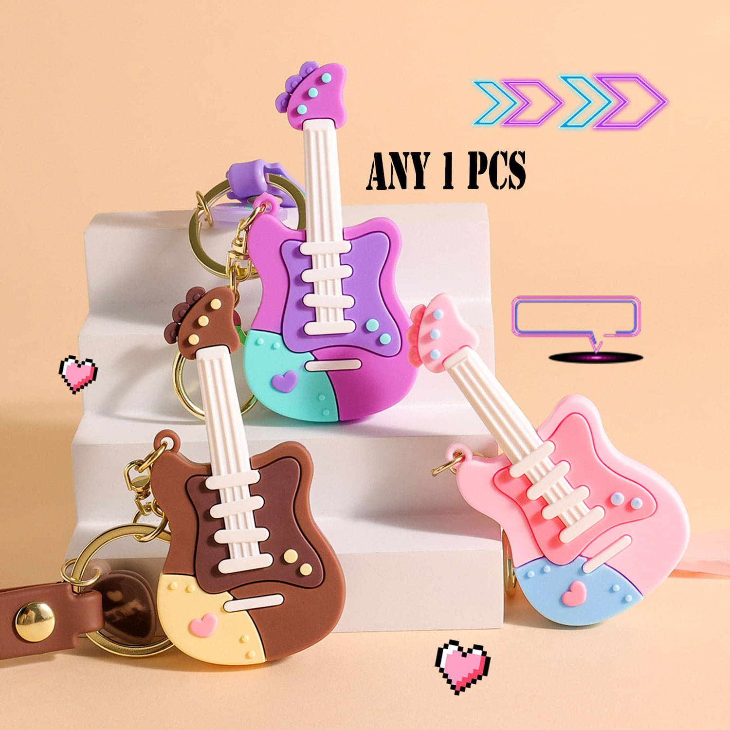     			Flenzy Multi Color Key Chain ( Pack of 1 )