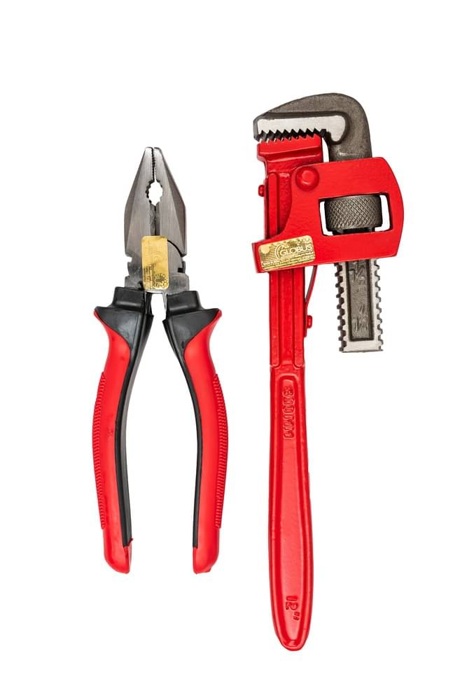     			Globus 223 STILSON PIPE WRENCH (12"/300MM)&COMBINATION PLIER (8"/200 MM) Single Sided Pipe Wrench