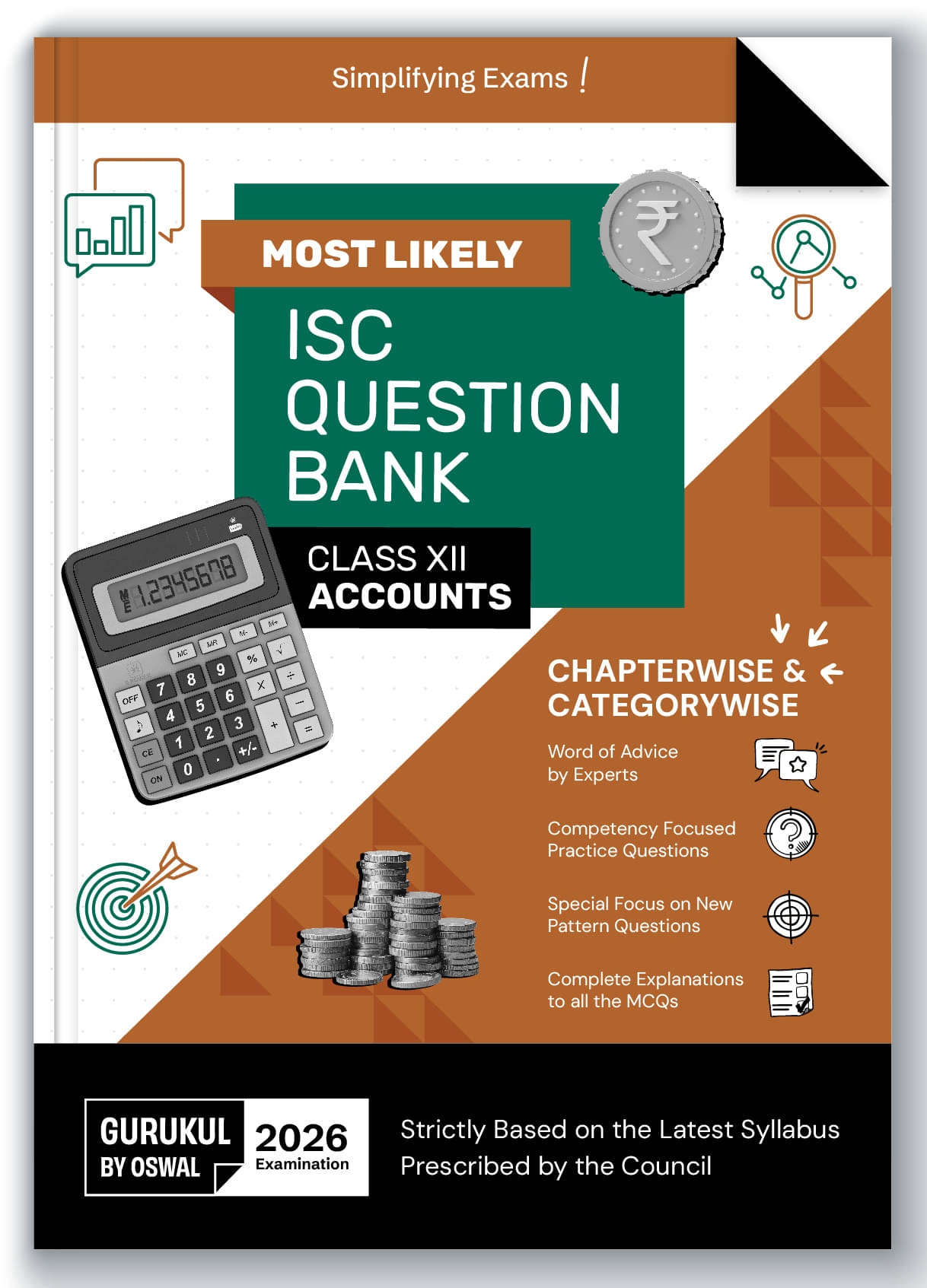 Gurukul By Oswal Accounts Most Likely Question Bank for ISC Class 12 Exam 2026 - Categorywise & Chapterwise, Competency Focused Practice Qs, New Patte Gurukul By Oswal Accounts Most Likely Question Bank for ISC Class 12 Exam 2026 - Categorywise & Chapterwise, Competency Focused Practice Qs, New Patte