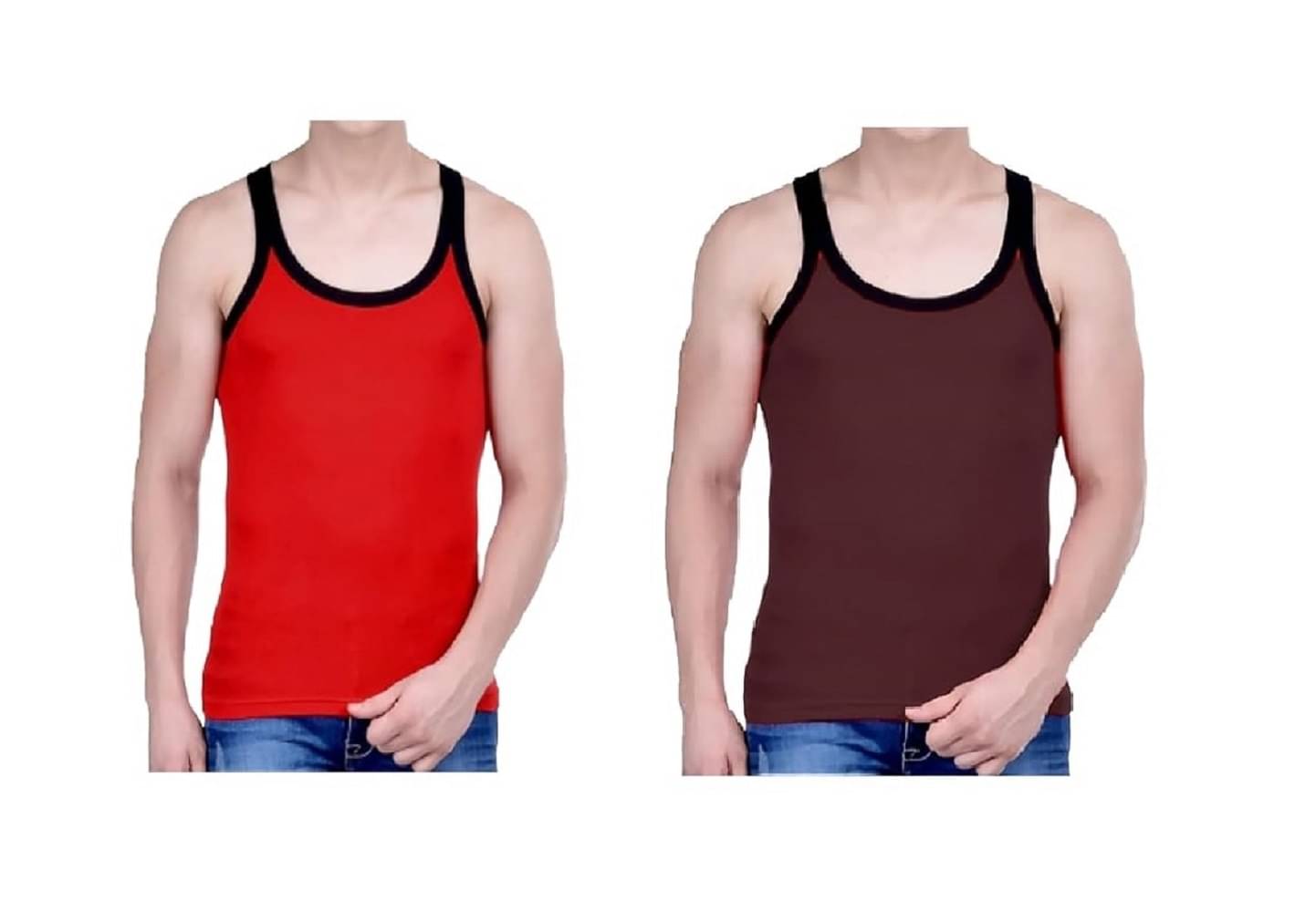     			INNERO Pack of 2 Cotton Gym Vest For Men ( Multicolor2 )