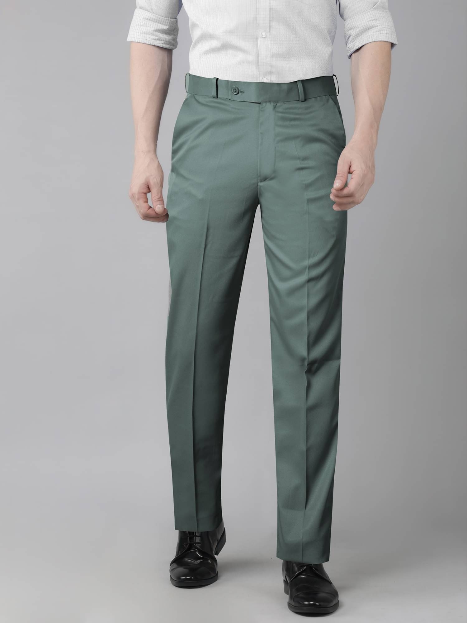     			JB JUST BLACK Regular Flat Men's Formal Trouser - Green ( Pack of 1 )