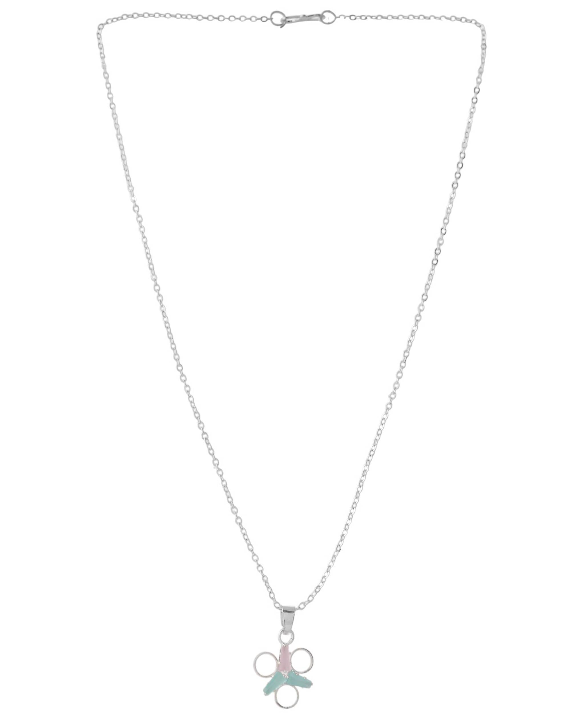     			Jewels Nest Silver Plated Chain ( Set of 1 )