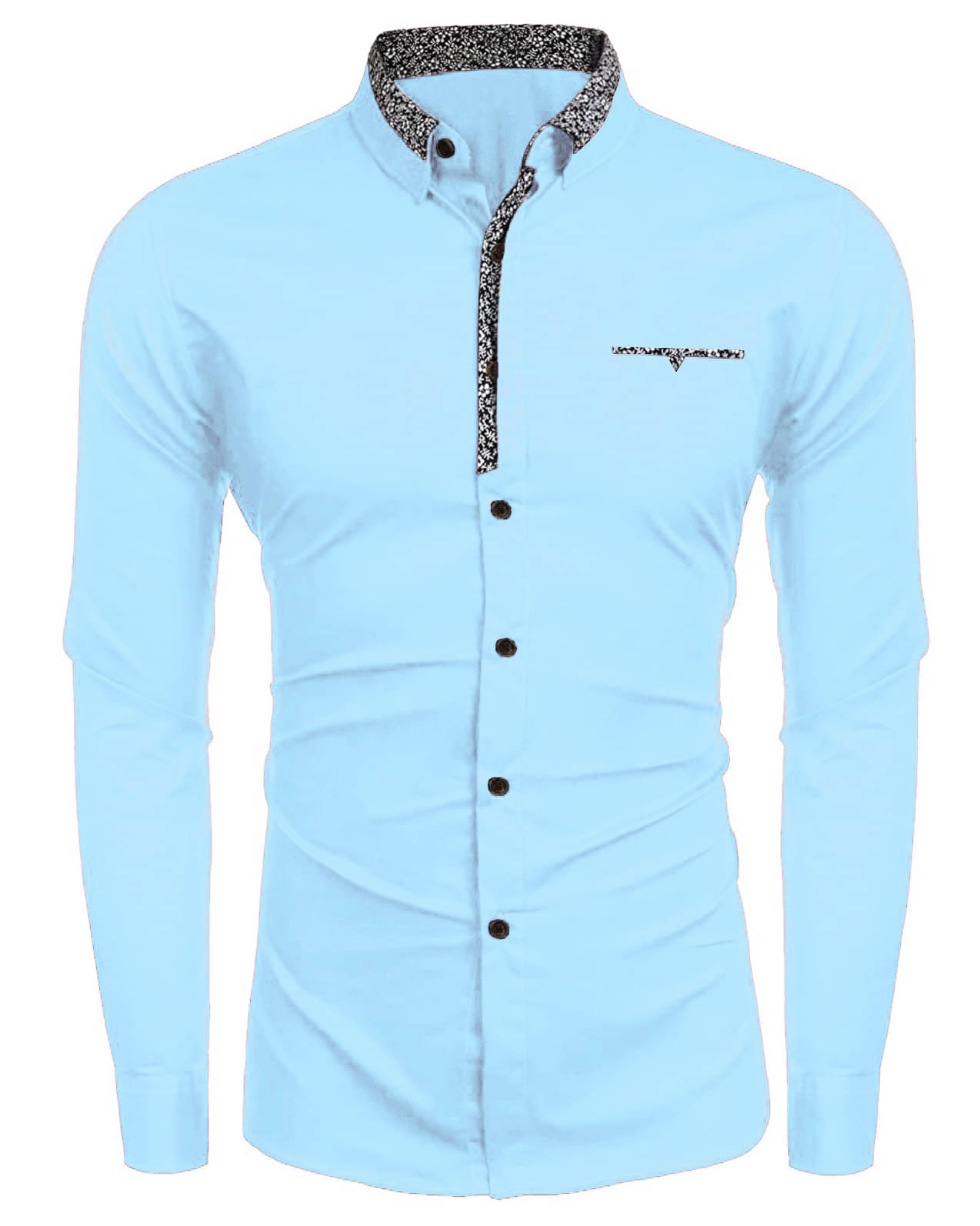     			KAKIDO Cotton Blend Regular Fit Full Sleeves Men's Formal Shirt - Light Blue ( Pack of 1 )