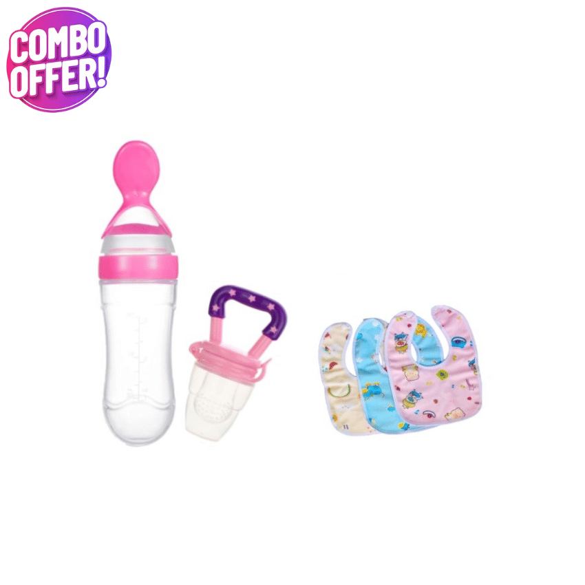 KALRA MAGIC Multi-Colour Cotton Bibs - Set of 5