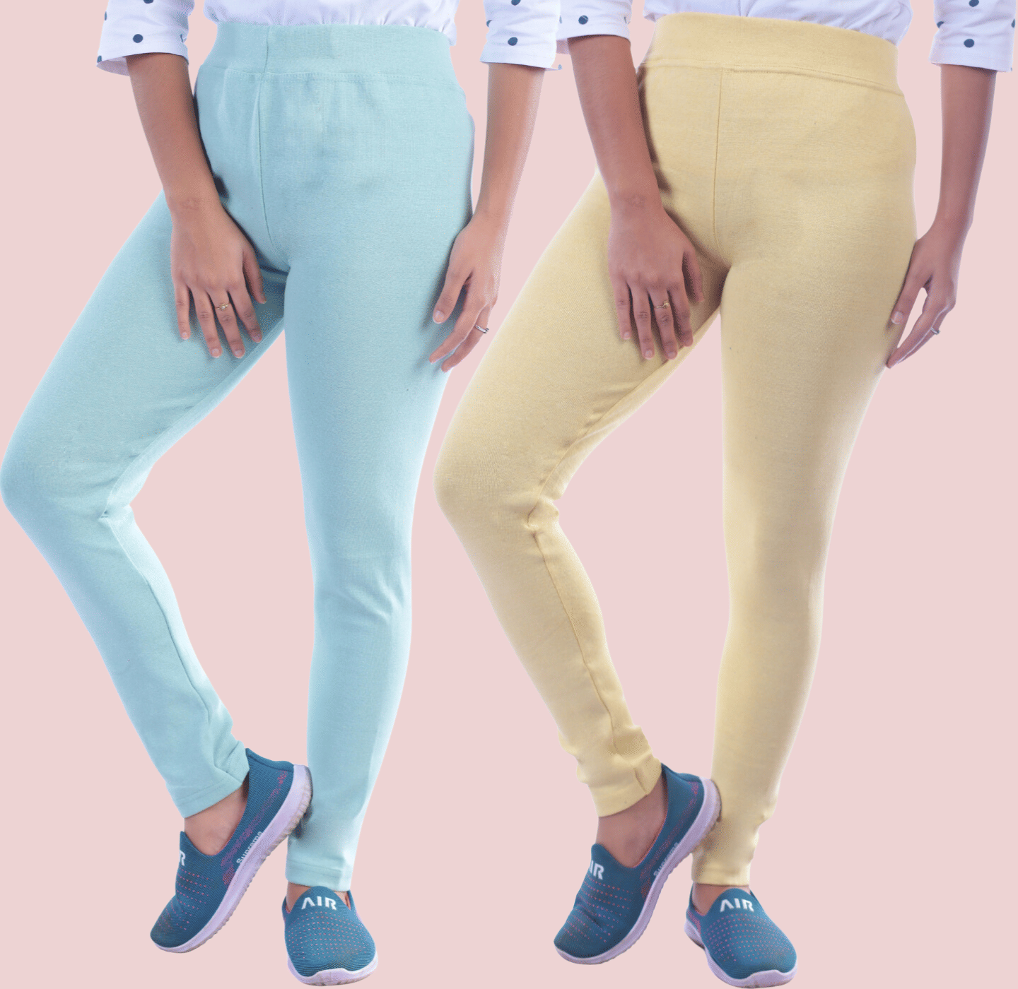     			KARARO - Cotton Blend Skinny Fit Mint Green Women's Jeggings ( Pack of 2 )