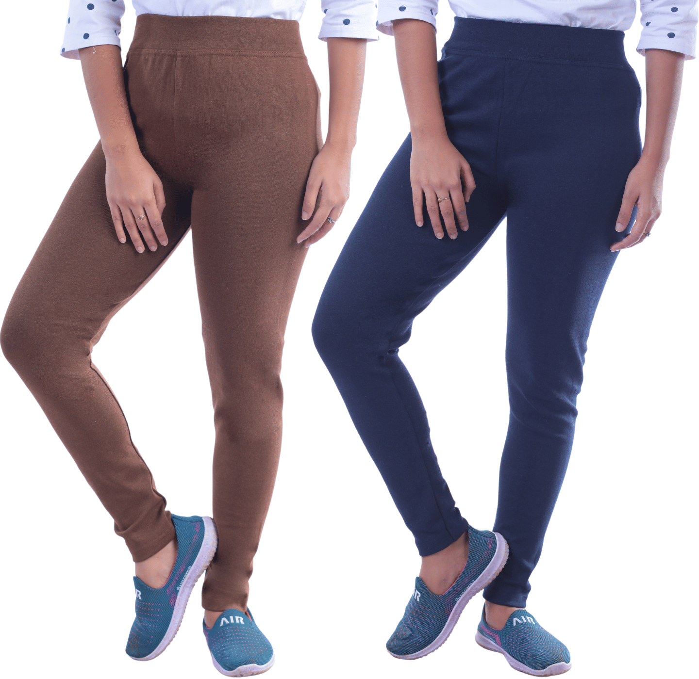     			KARARO JEGGINGS - Cotton Blend Skinny Fit Rust Women's Jeggings ( Pack of 2 )