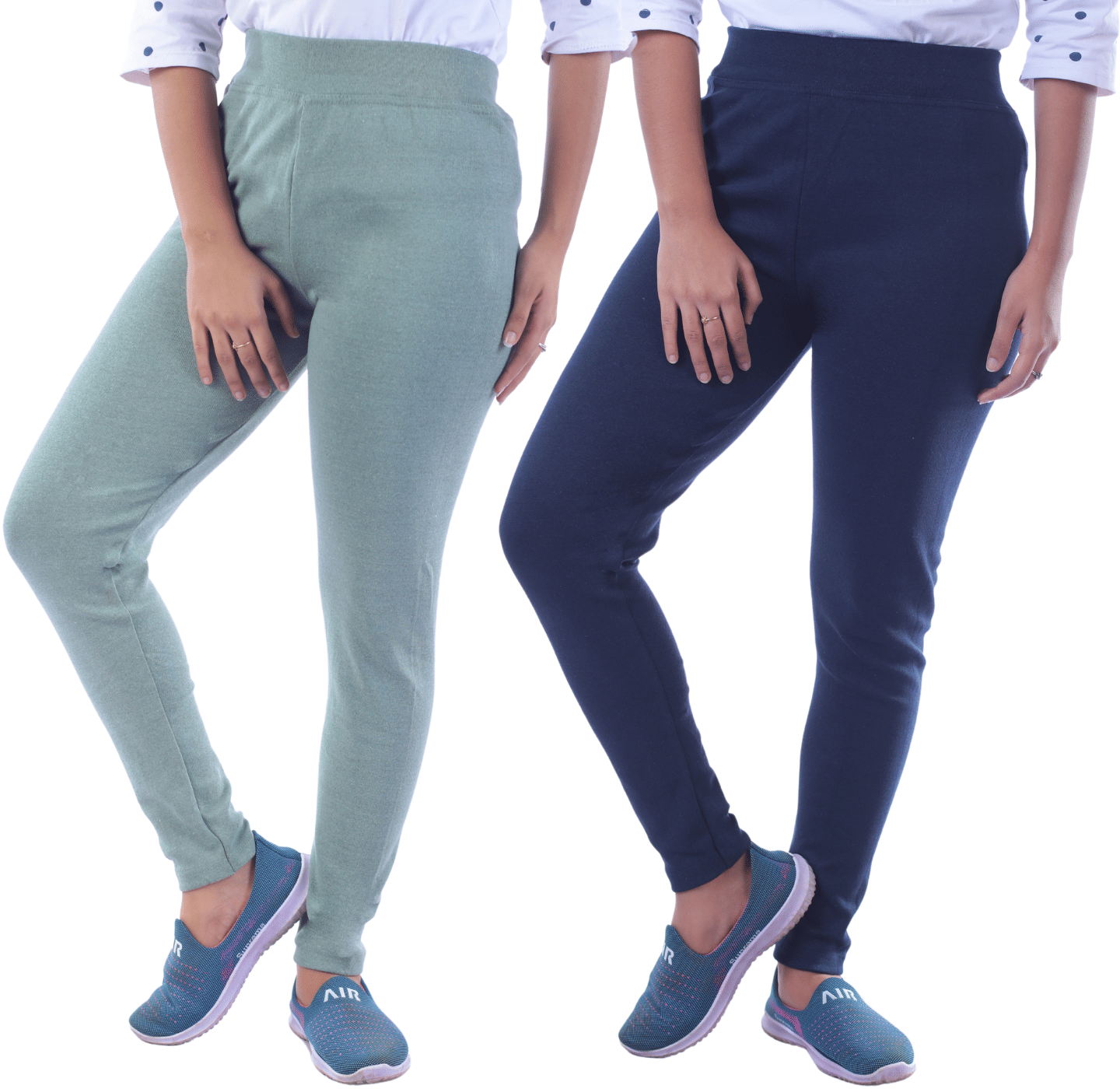    			KARARO JEGGINGS - Cotton Blend Skinny Fit Olive Women's Jeggings ( Pack of 2 )