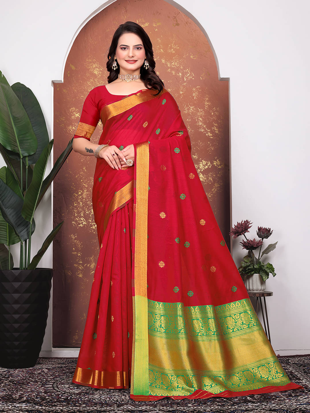 Kanooda Prints Banarasi Silk Embellished Saree With Unstitched Blouse Piece ( Multicolor ) Kanooda Prints Banarasi Silk Embellished Saree With Unstitched Blouse Piece ( Multicolor )