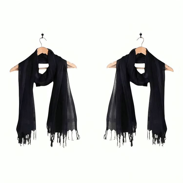     			Kastner Black Cotton Blend Women's Scarf ( Pack of 2 )