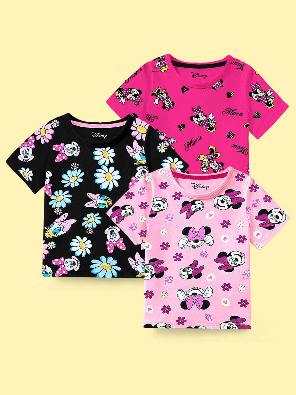     			Kuchipoo Pack of 3 Girls Cotton Blend T-Shirt ( Multicolor 14 )
