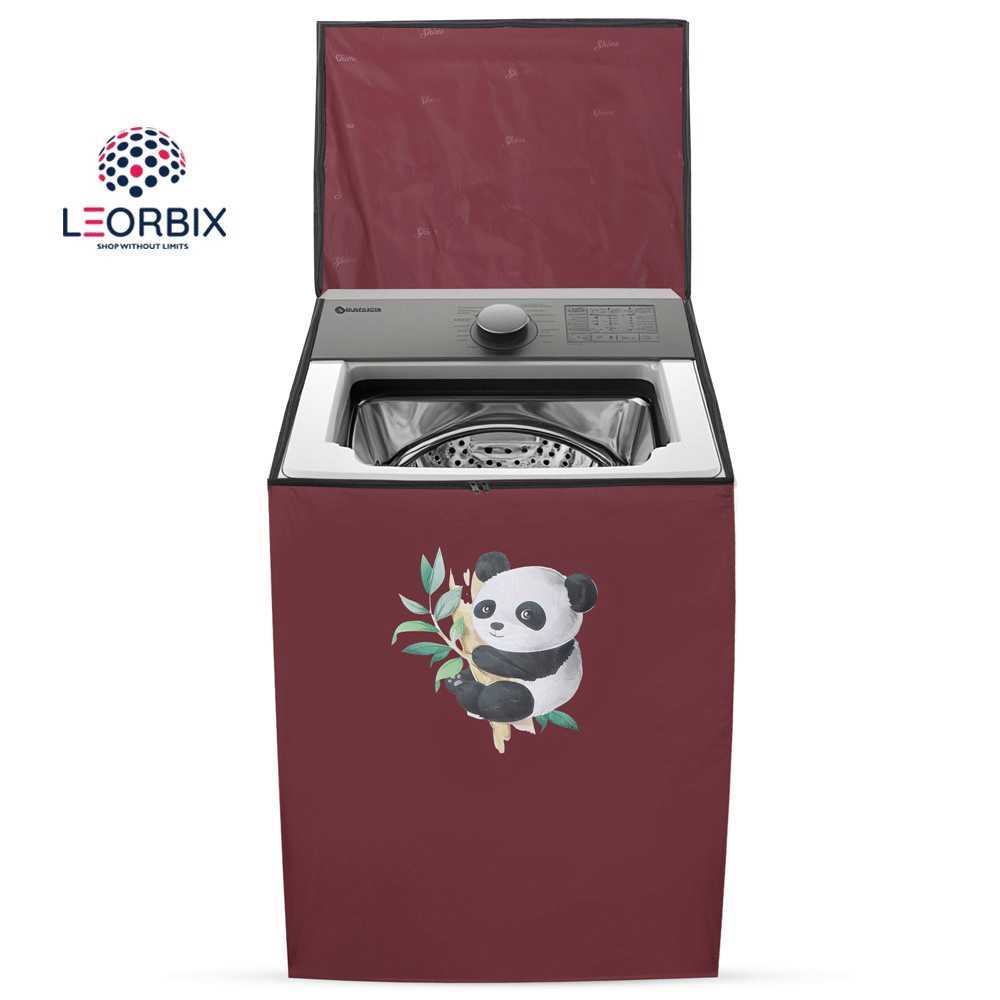 LEORBIX Fully Automatic Washing Machine Cover Compatiable For 6 kg,7 kg,8 kg - Maroon LEORBIX Fully Automatic Washing Machine Cover Compatiable For 6 kg,7 kg,8 kg - Maroon