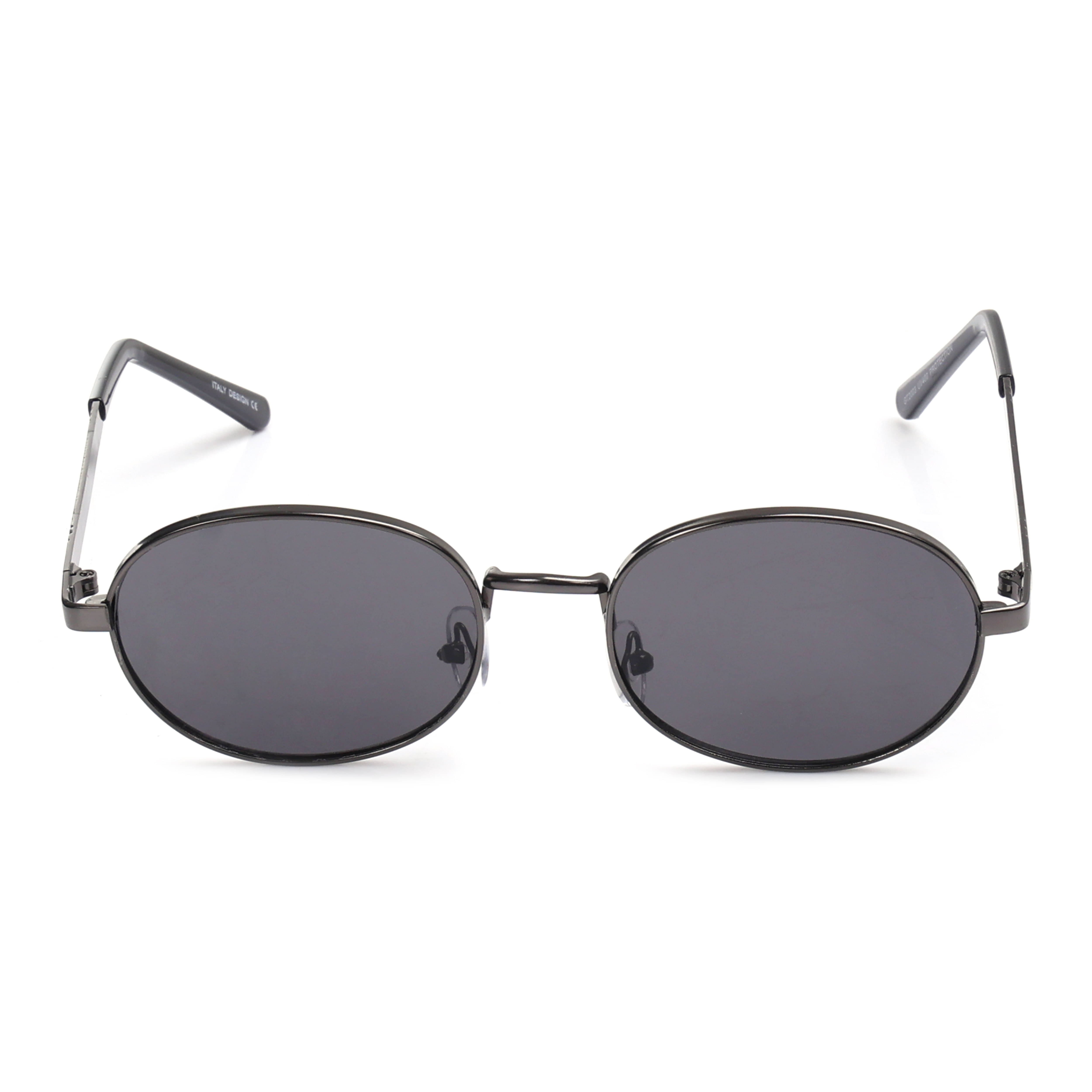 LINCHI Black Oval Sunglasses ( Pack of 1 ) LINCHI Black Oval Sunglasses ( Pack of 1 )