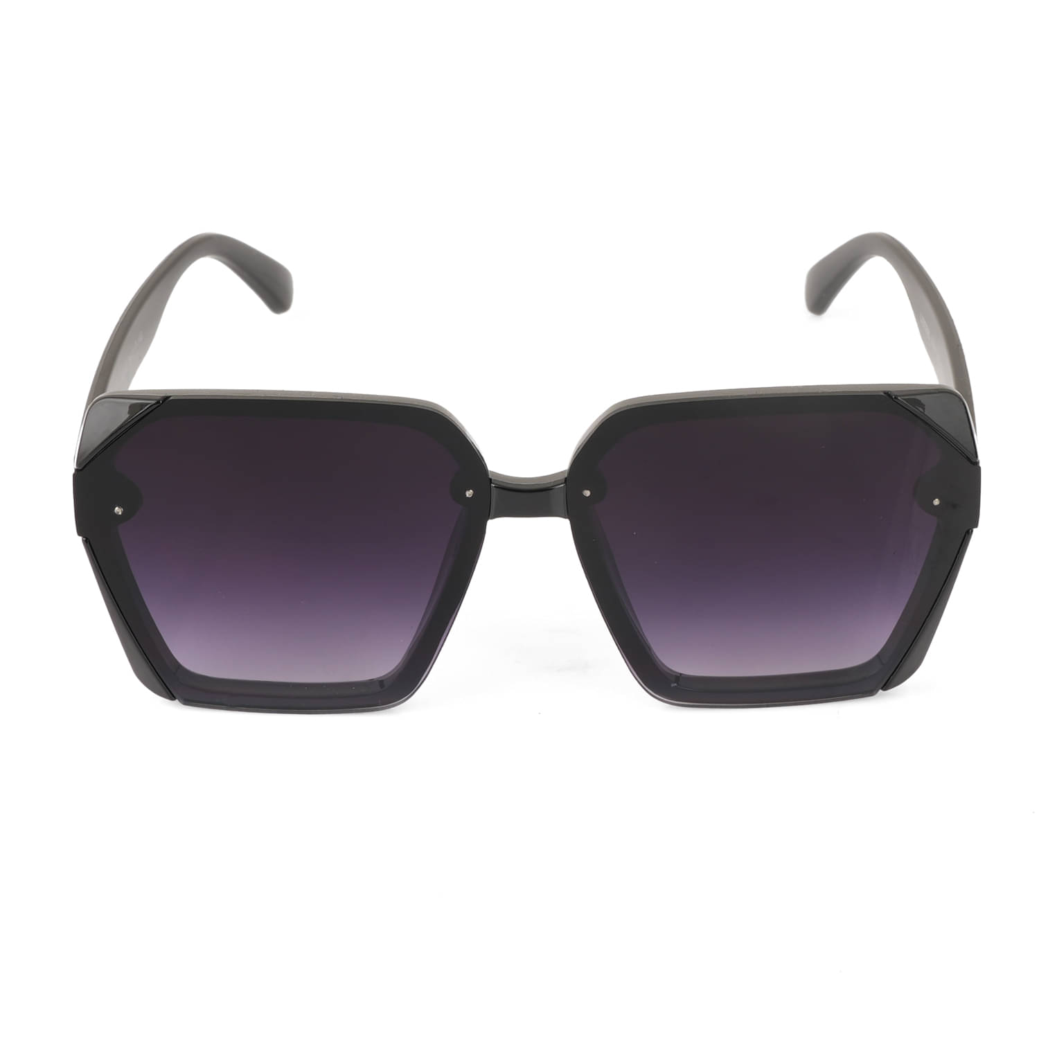     			LINCHI Black Square Sunglasses ( Pack of 1 )