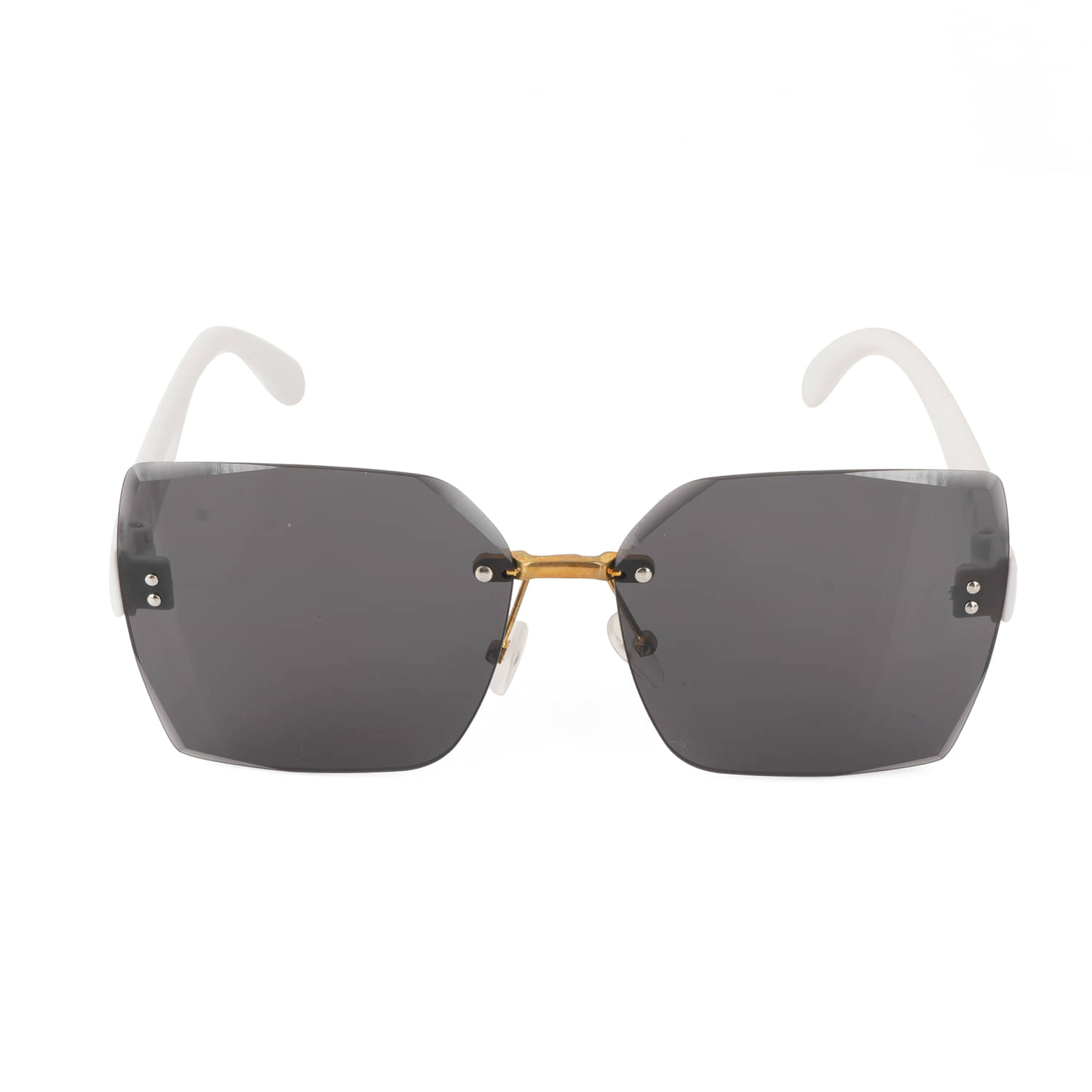    			LINCHI White Square Sunglasses ( Pack of 1 )