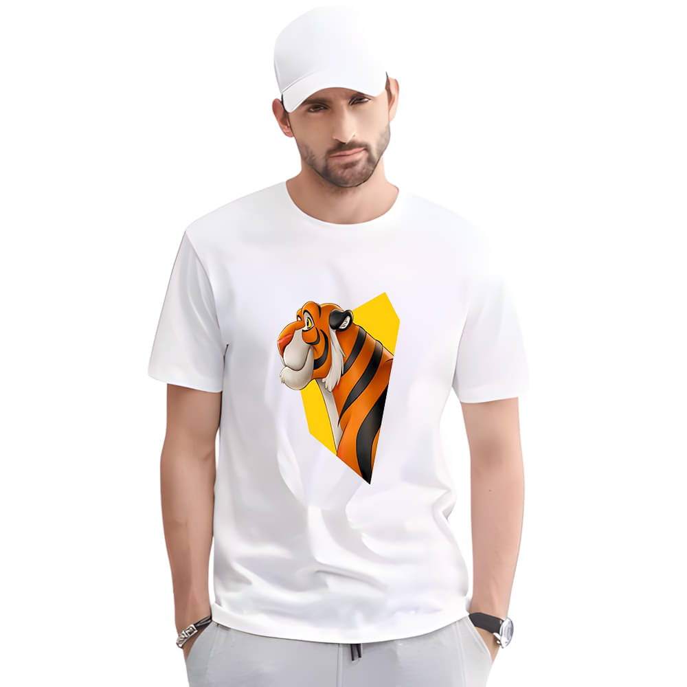     			LUXELOOT Men Polyester Regular Fit Printed T-Shirt ( White )