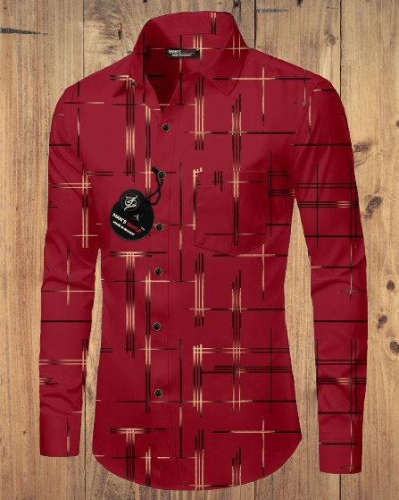 MAN'S SUITUP Cotton Blend Regular Fit Striped Full Sleeves Men's Casual Shirt - Red ( Pack of 1 ) MAN'S SUITUP Cotton Blend Regular Fit Striped Full Sleeves Men's Casual Shirt - Red ( Pack of 1 )