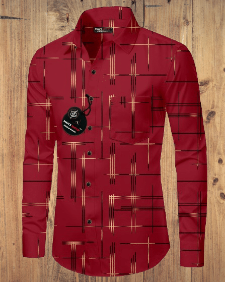 MAN'S SUITUP Cotton Blend Regular Fit Striped Full Sleeves Men's Casual Shirt - Red ( Pack of 1 ) MAN'S SUITUP Cotton Blend Regular Fit Striped Full Sleeves Men's Casual Shirt - Red ( Pack of 1 )
