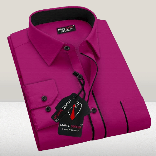 MAN'SSUITUP Cotton Blend Regular Fit Striped Full Sleeves Men's Casual Shirt - Pink ( Pack of 1 ) MAN'SSUITUP Cotton Blend Regular Fit Striped Full Sleeves Men's Casual Shirt - Pink ( Pack of 1 )