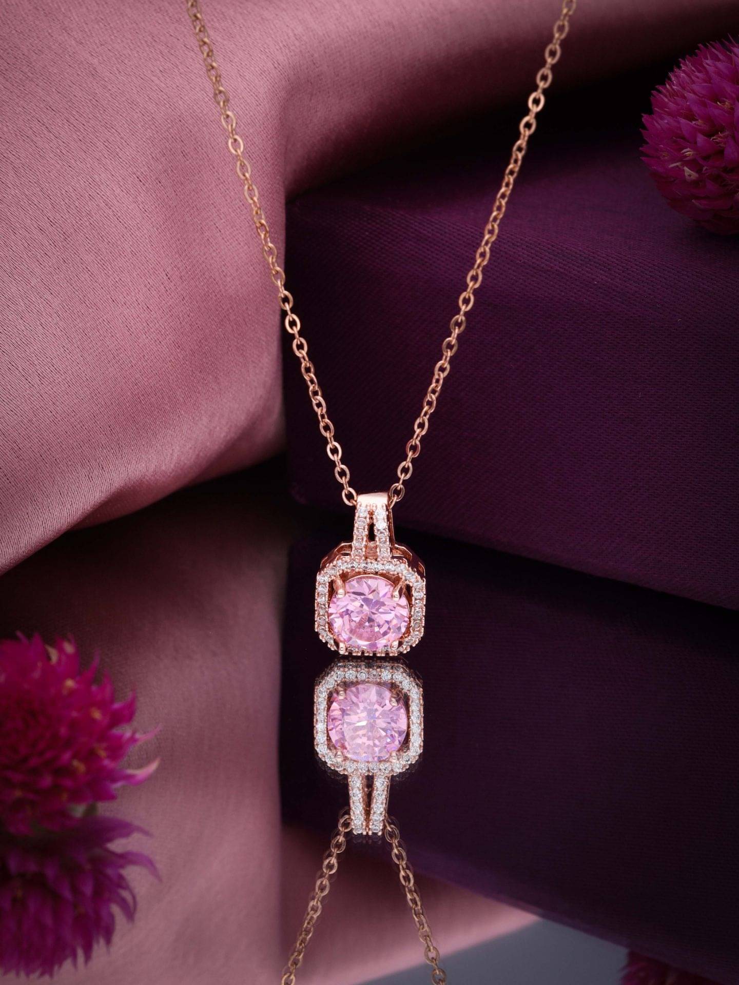     			MGSV Pink Pendant set ( Pack of 1 )