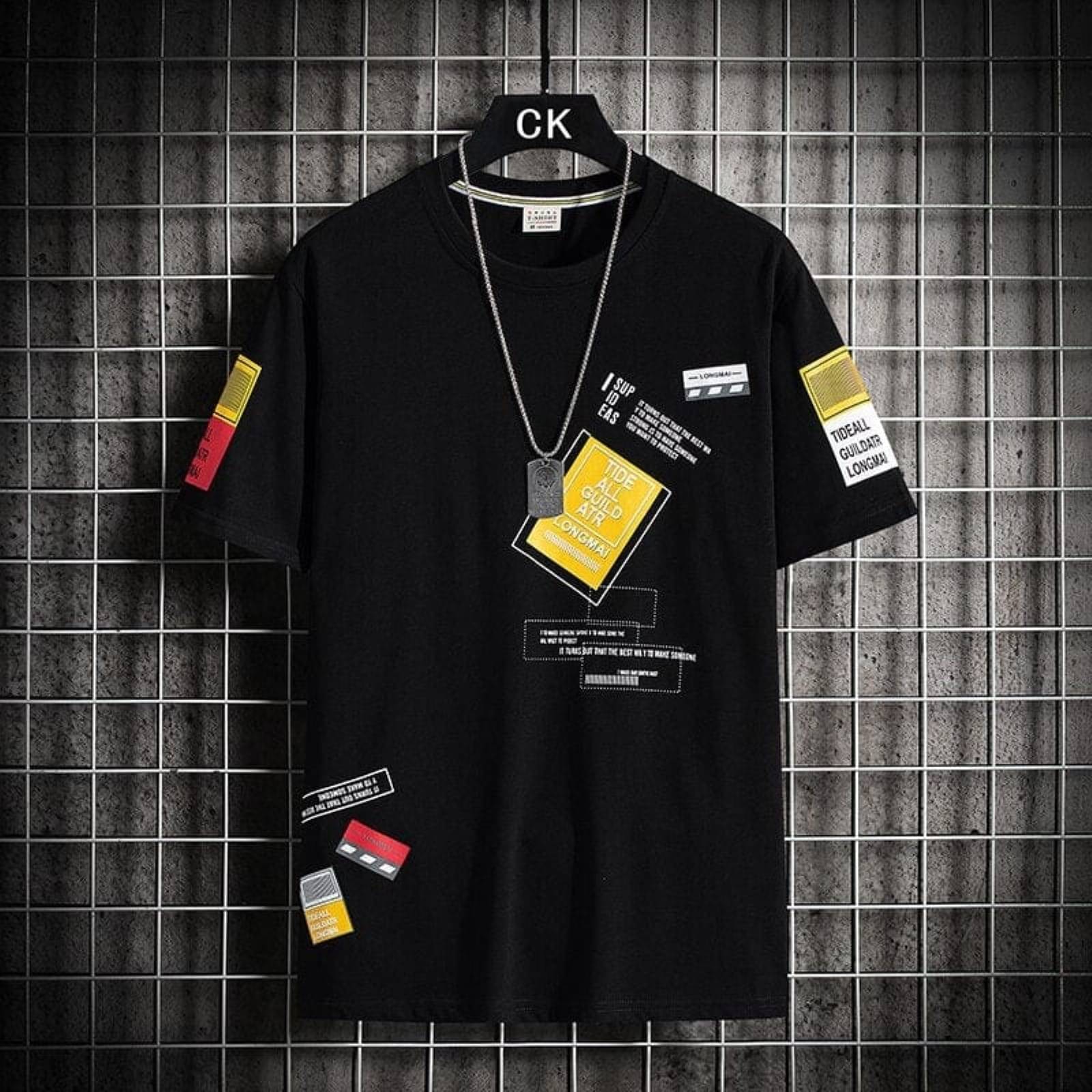 NOKTEES Men 100% Cotton Oversized Fit Printed T-Shirt ( Black ) NOKTEES Men 100% Cotton Oversized Fit Printed T-Shirt ( Black )