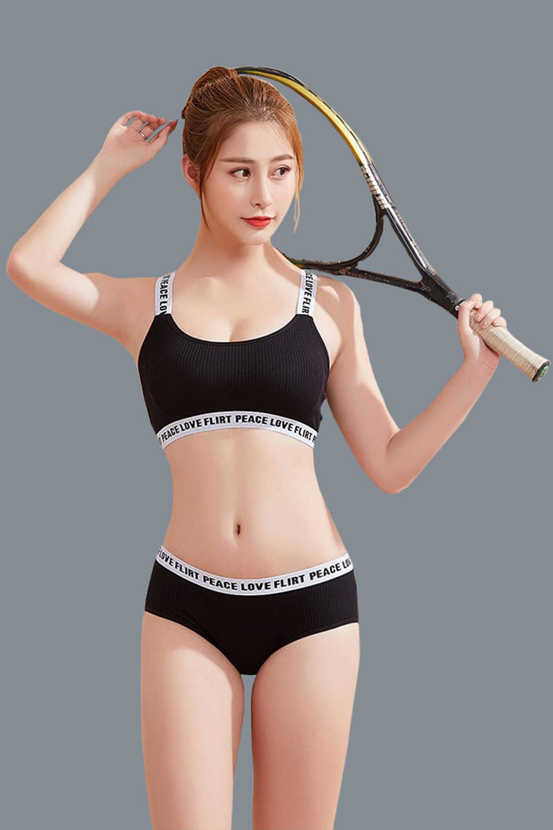O'Womaniyah Pack of 1 Cotton Bra & Panty Set For Women ( Black )     			O'Womaniyah Pack of 1 Cotton Bra & Panty Set For Women ( Black )