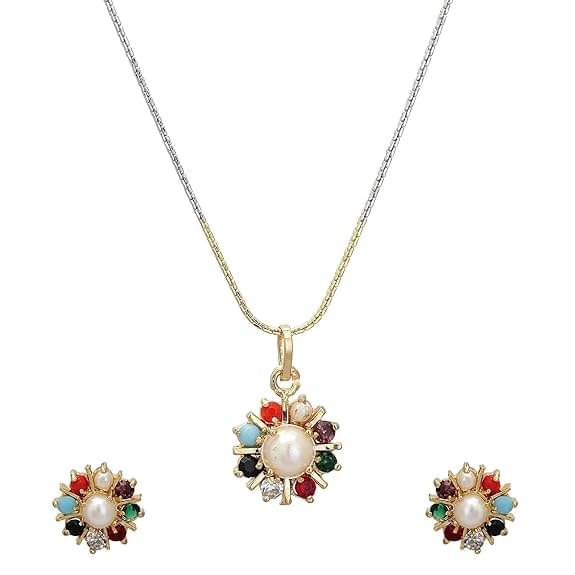 Opus Gems Golden Pendant set ( Pack of 1 ) Opus Gems Golden Pendant set ( Pack of 1 )