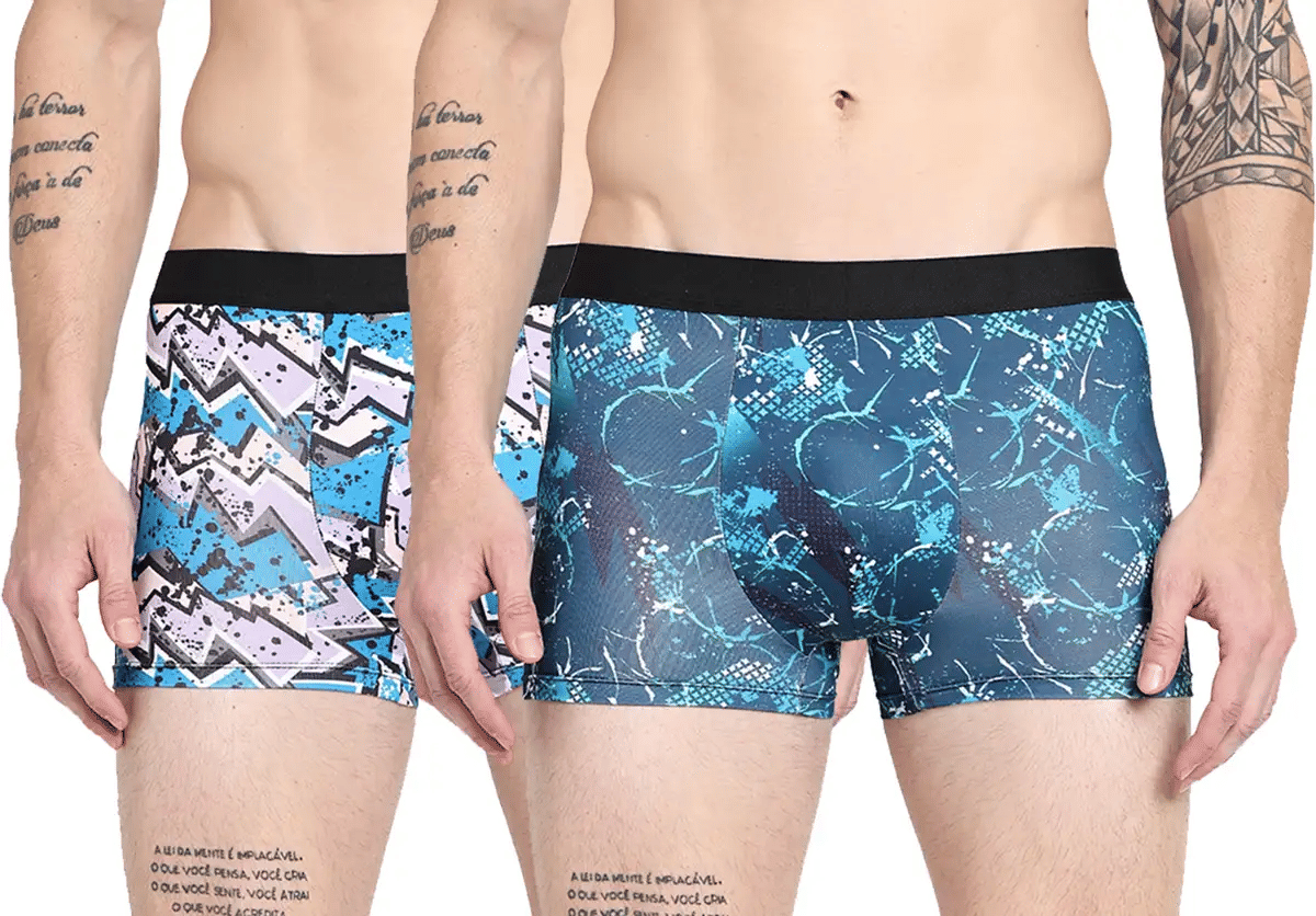 PUSHPADANT FASHION WEAR Pack of 2 Nylon Trunks For Men's ( Multicolor )