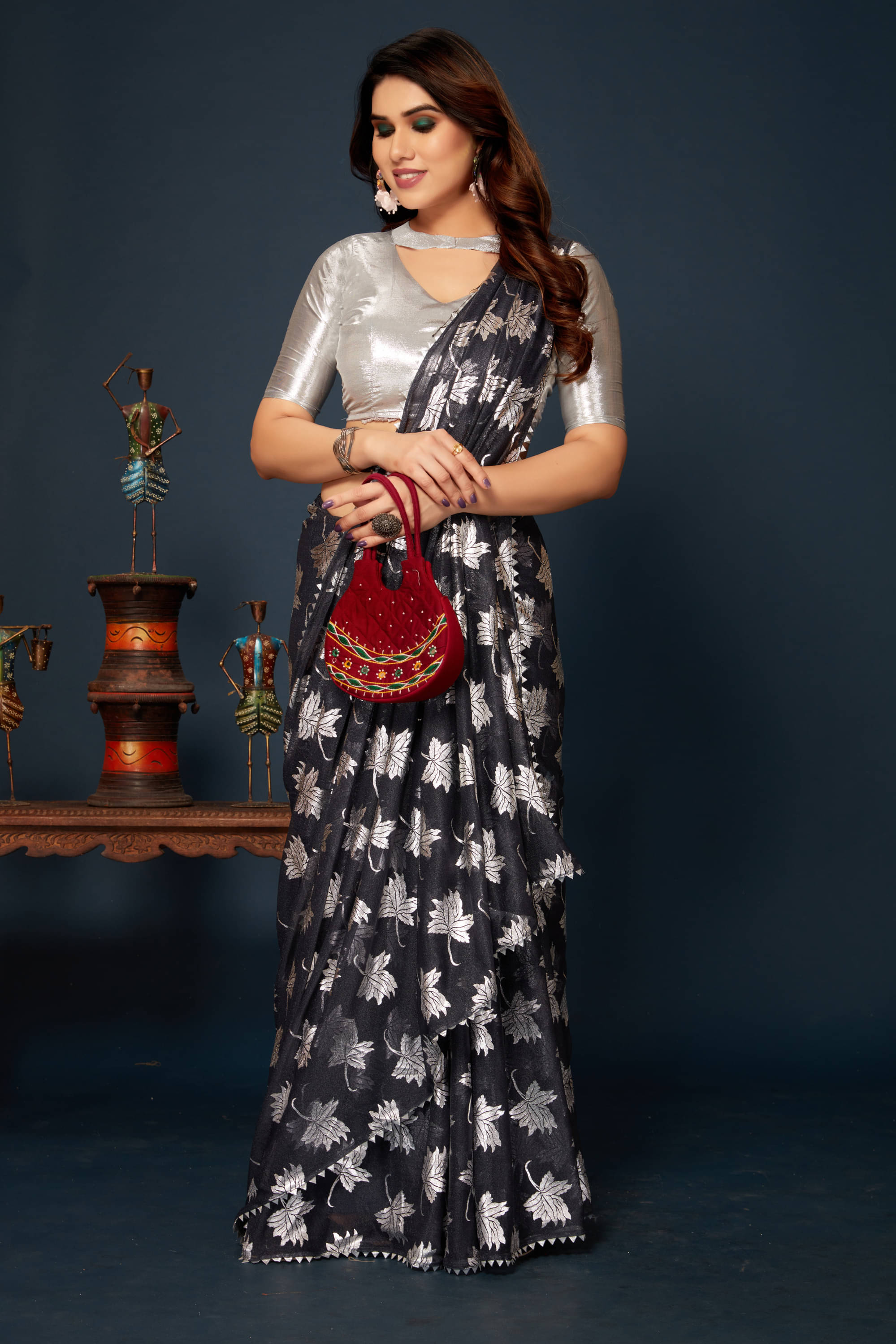 Parmila Fashion Chiffon Embellished Saree With Unstitched Blouse Piece ( Multicolor 17 ) Parmila Fashion Chiffon Embellished Saree With Unstitched Blouse Piece ( Multicolor 17 )