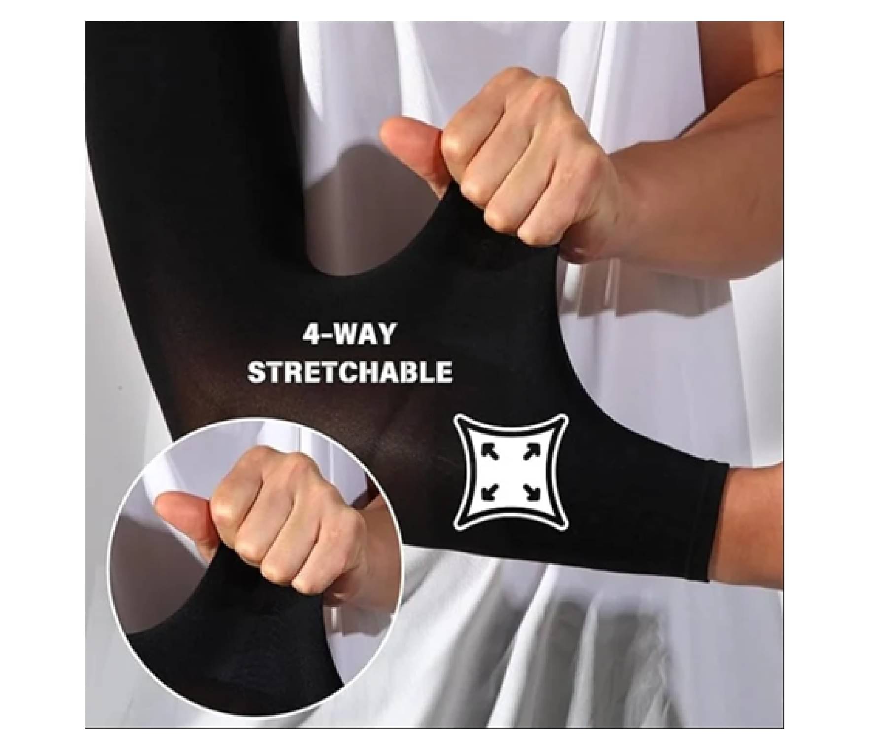     			Qin Pin Black Solid Riding Sleeves ( Single Set )