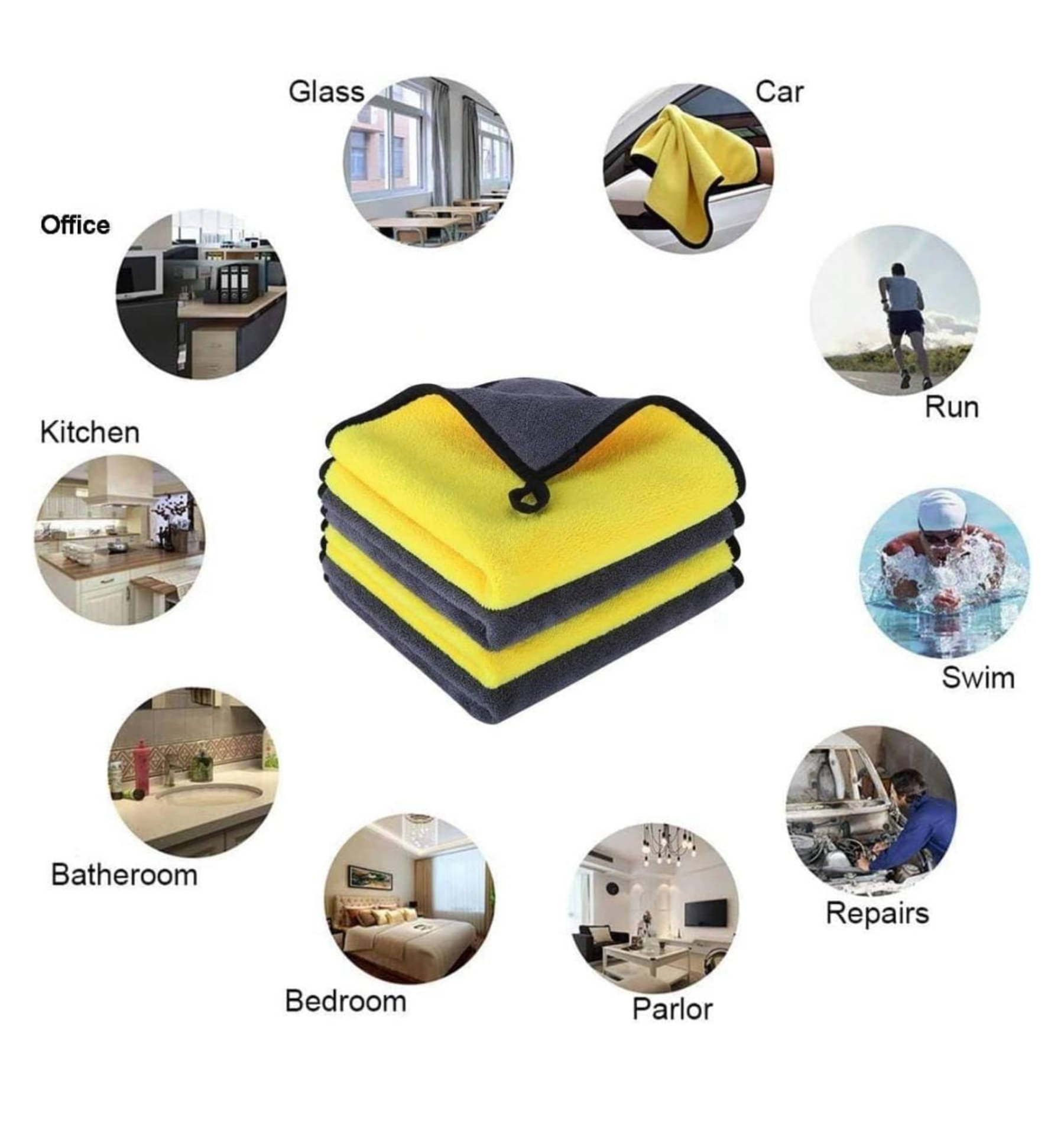QitmirMKT Home Kitchen Cleaning Cloth 800 GSM Microfiber (Mix Color) Microfibre Cleaning Cloth ( Pack of 1 ) QitmirMKT Home Kitchen Cleaning Cloth 800 GSM Microfiber (Mix Color) Microfibre Cleaning Cloth ( Pack of 1 )