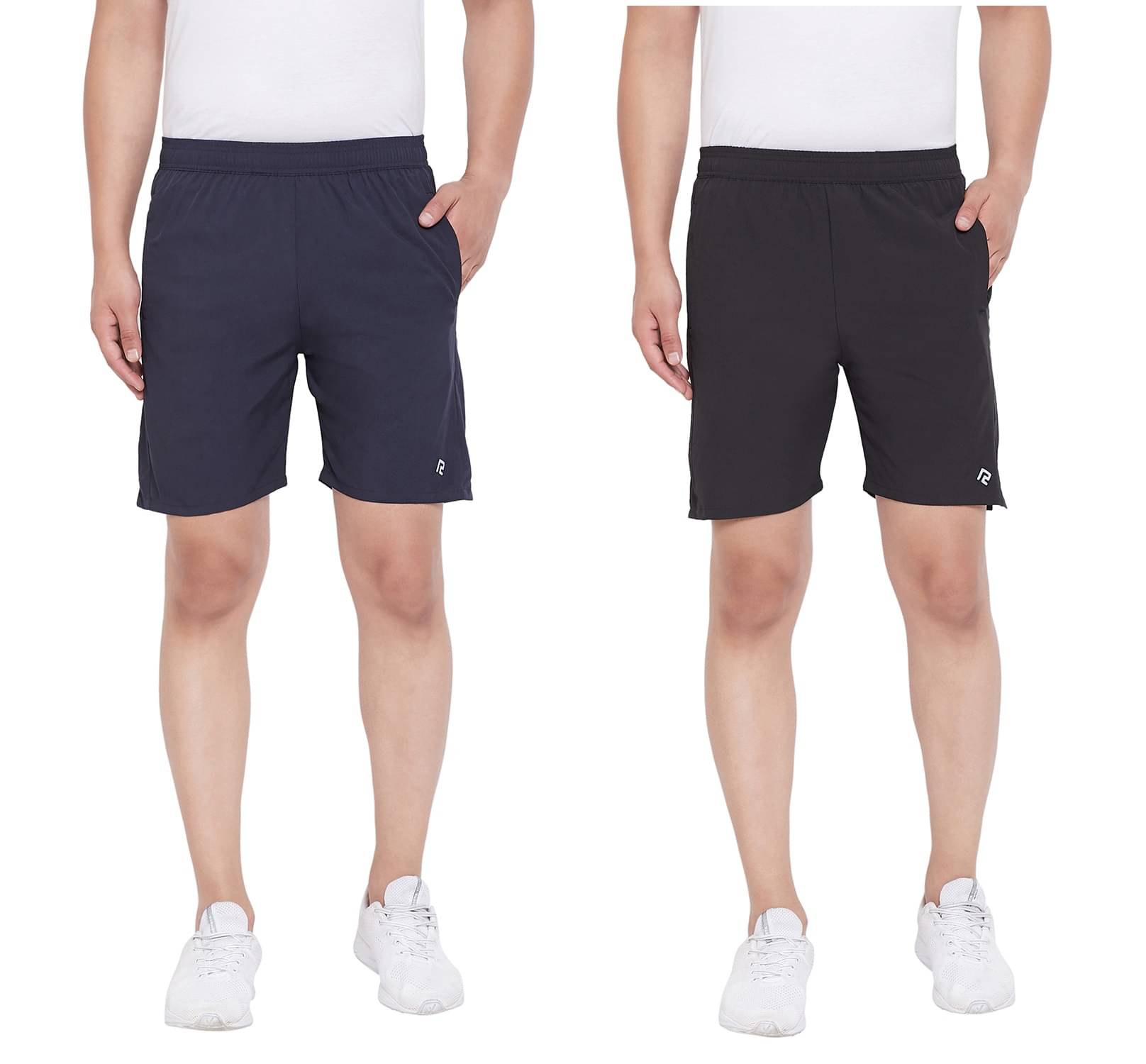 RANBOLT Black Polyester Lycra Men's Gym Shorts ( Pack of 2 ) RANBOLT Black Polyester Lycra Men's Gym Shorts ( Pack of 2 )