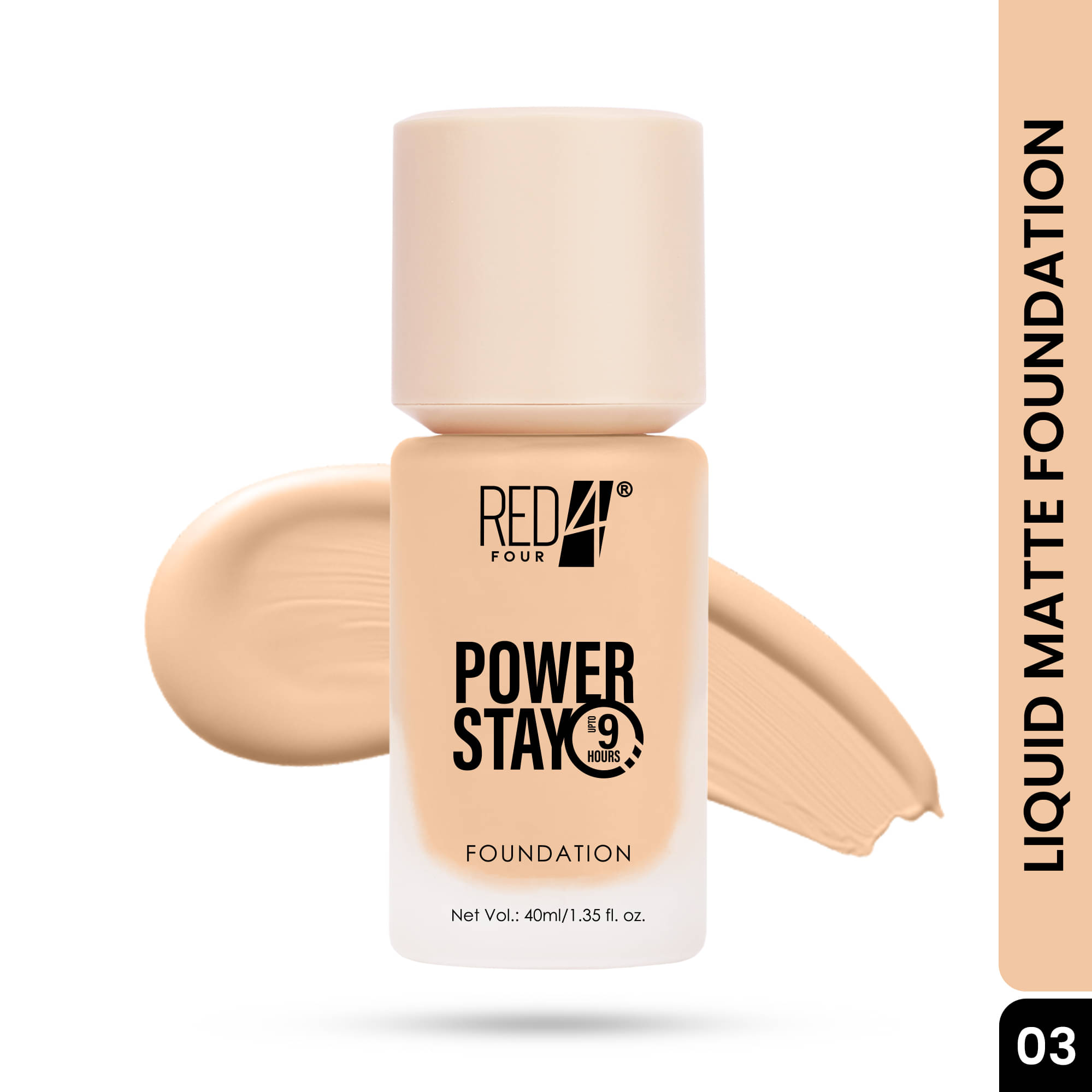     			RED 4 Matte Cream For All Skin Types Skin Ivory Foundation Pack of 1