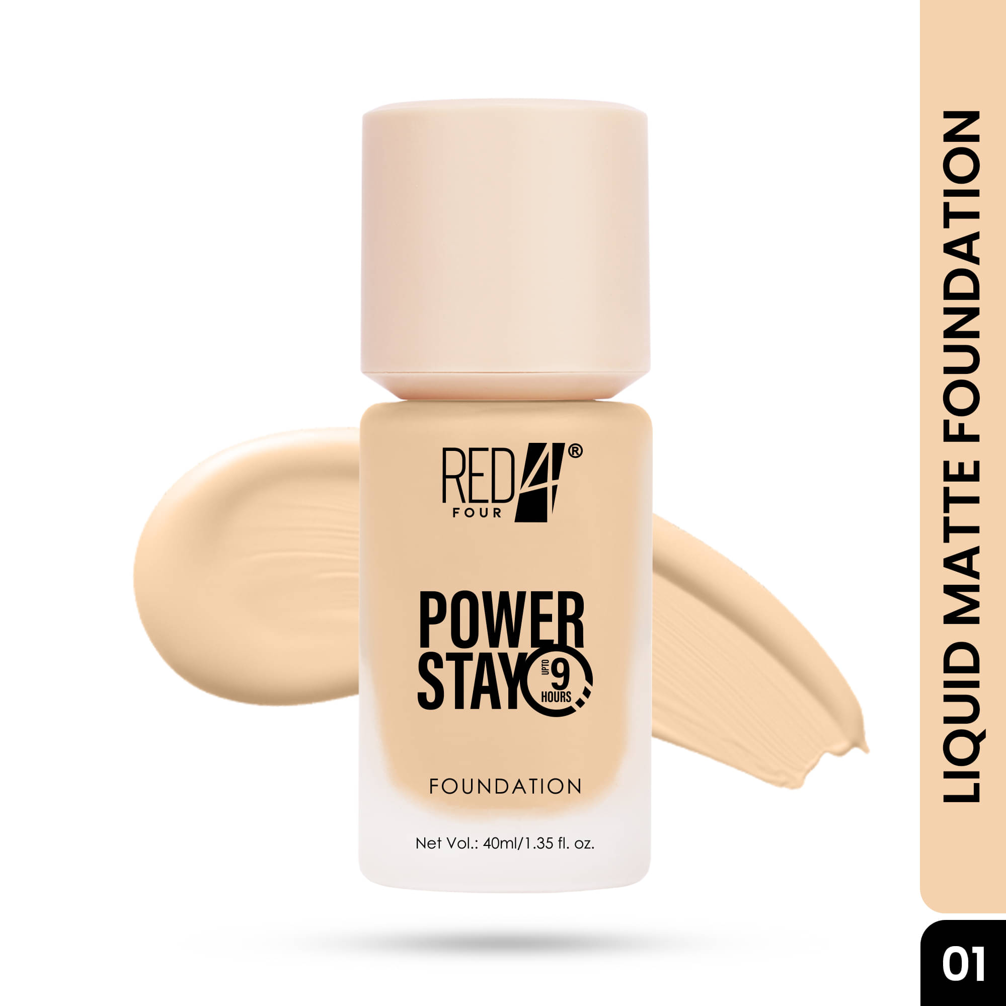     			RED 4 Matte Cream For All Skin Types Skin Light Foundation Pack of 1