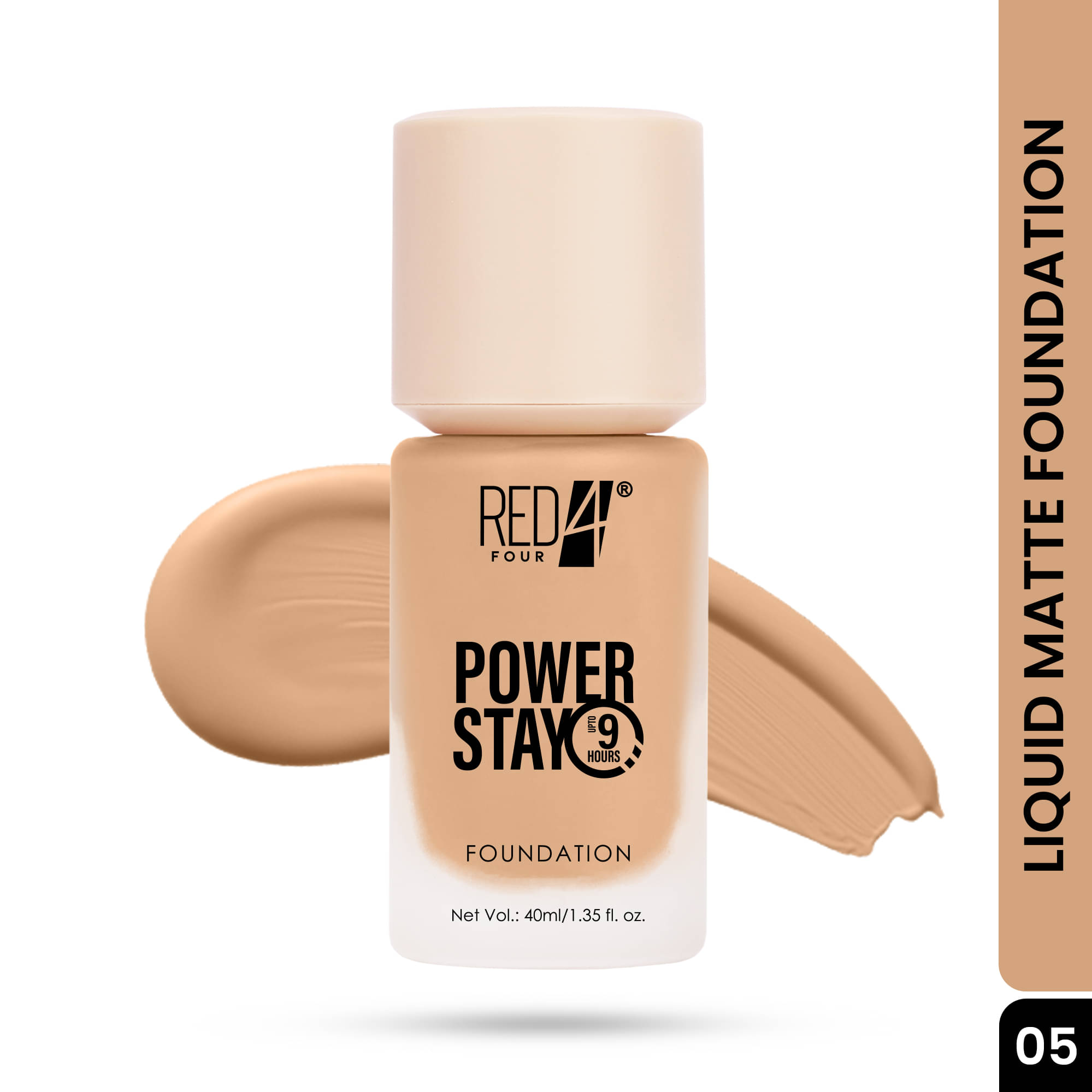     			RED 4 Matte Cream For All Skin Types Skin Nude Foundation Pack of 1