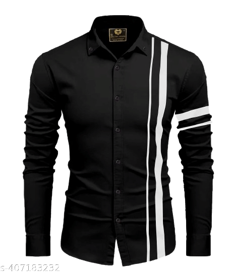 SHREE VASTRA HOUSE Rayon Regular Fit Striped Full Sleeves Men's Casual Shirt - Black ( Pack of 1 ) SHREE VASTRA HOUSE Rayon Regular Fit Striped Full Sleeves Men's Casual Shirt - Black ( Pack of 1 )
