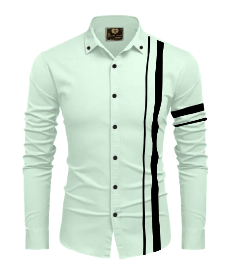     			SHREE VASTRA HOUSE Rayon Regular Fit Striped Full Sleeves Men's Casual Shirt - Mint Green ( Pack of 1 )