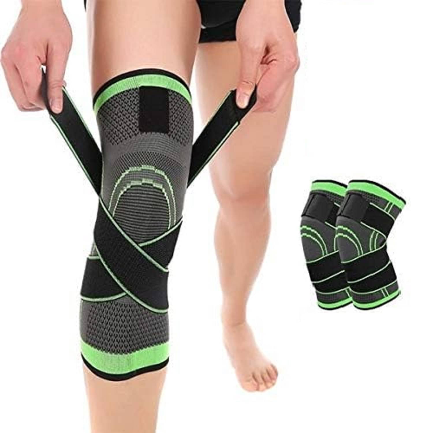 Shopeleven Compression Knee Sleeve Knee Brace For Men & Women, Knee Support For Running, Crossfit, Basketball, Pain Relief, Faster Recovery Adjustable Strap Single Wrap Nylon, One size     			Shopeleven Compression Knee Sleeve Knee Brace For Men & Women, Knee Support For Running, Crossfit, Basketball, Pain Relief, Faster Recovery Adjustable Strap Single Wrap Nylon, One size