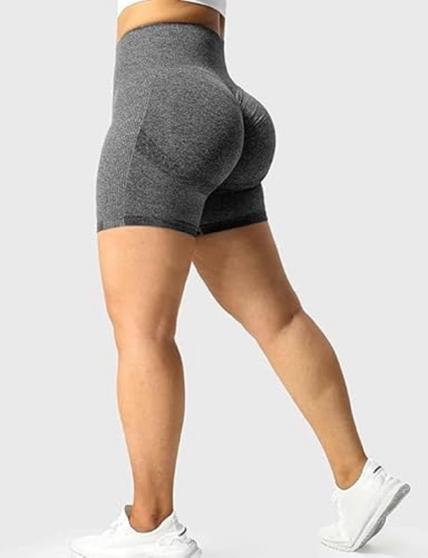     			Shopeleven Gym Push Up Seamless Sports Yoga Short Fitness Workout Shapeware Stretchy Shorts for Women (Free Size)