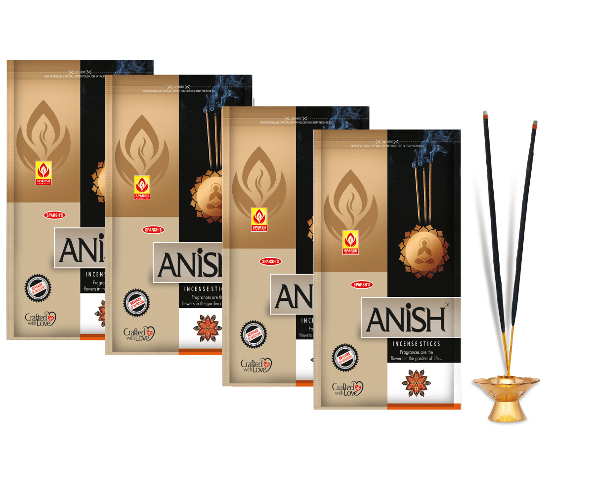 Sparsh Aromatics Incense Stick Mixed Fragrances 110 gm ( Pack of 4 )     			Sparsh Aromatics Incense Stick Mixed Fragrances 110 gm ( Pack of 4 )
