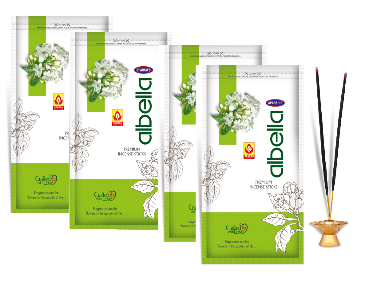     			Sparsh Aromatics Incense Stick Mogra 110 gm ( Pack of 4 )