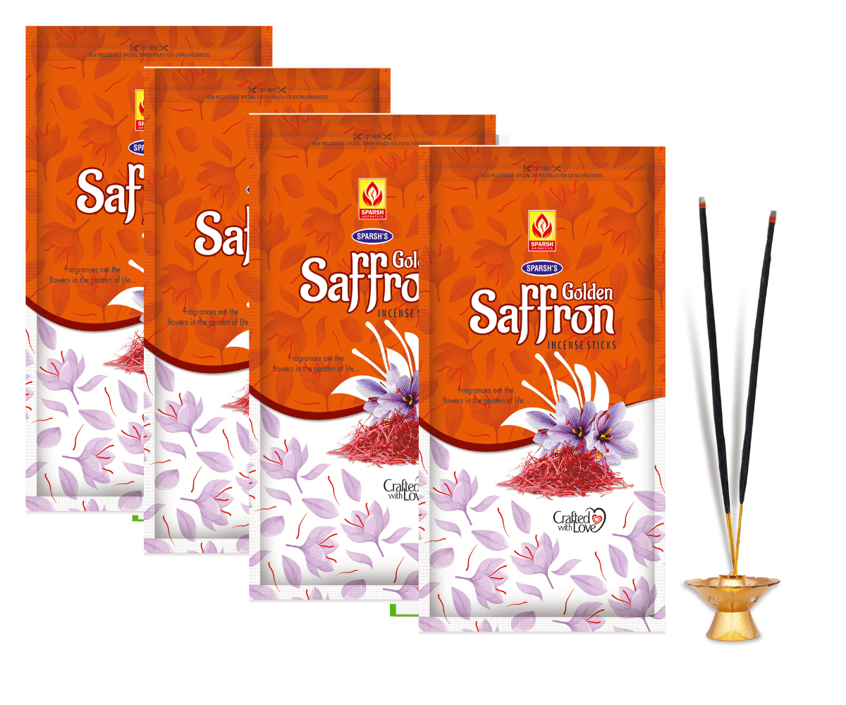     			Sparsh Aromatics Incense Stick Saffron 110 gm ( Pack of 4 )
